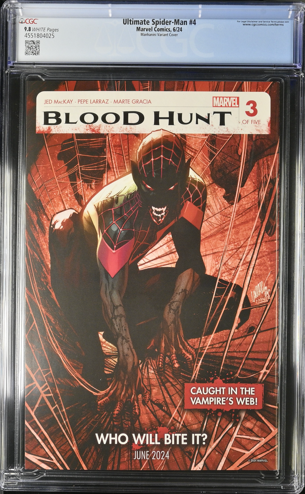 Ultimate Spider-Man #4 Manhanini Variant CGC 9.8