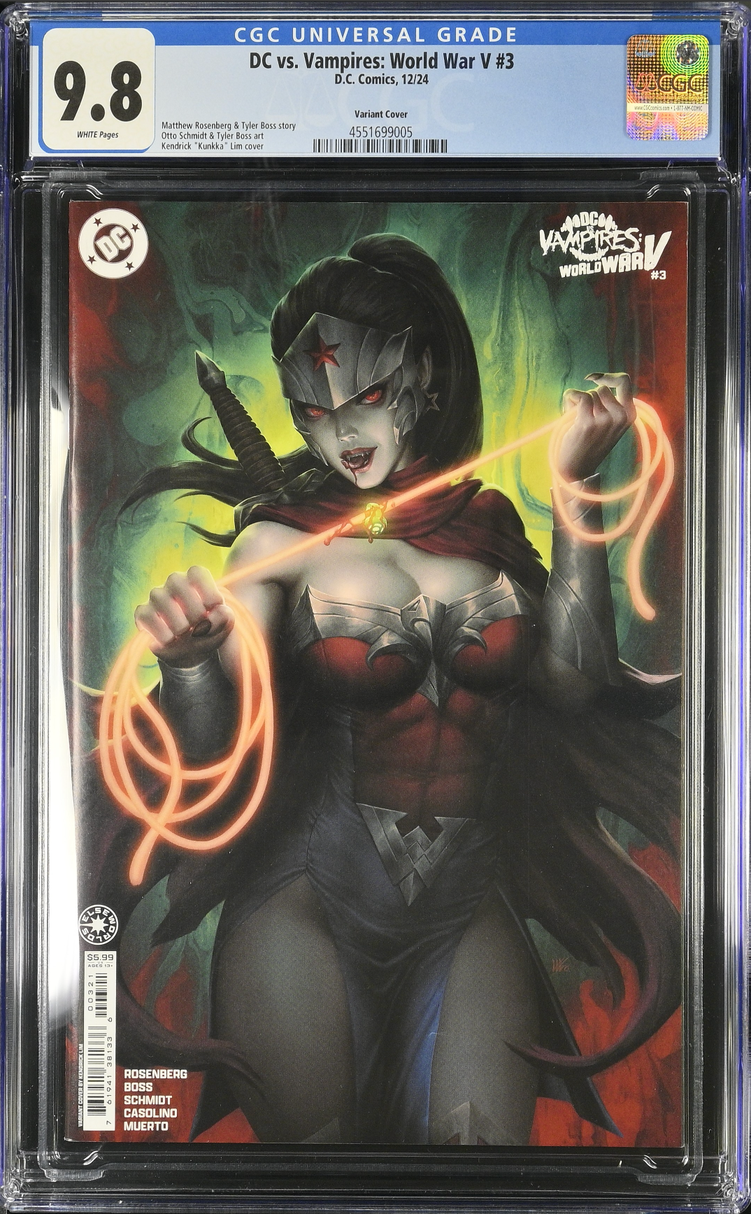 DC vs. Vampires: World War V #3 Lim Variant CGC 9.8