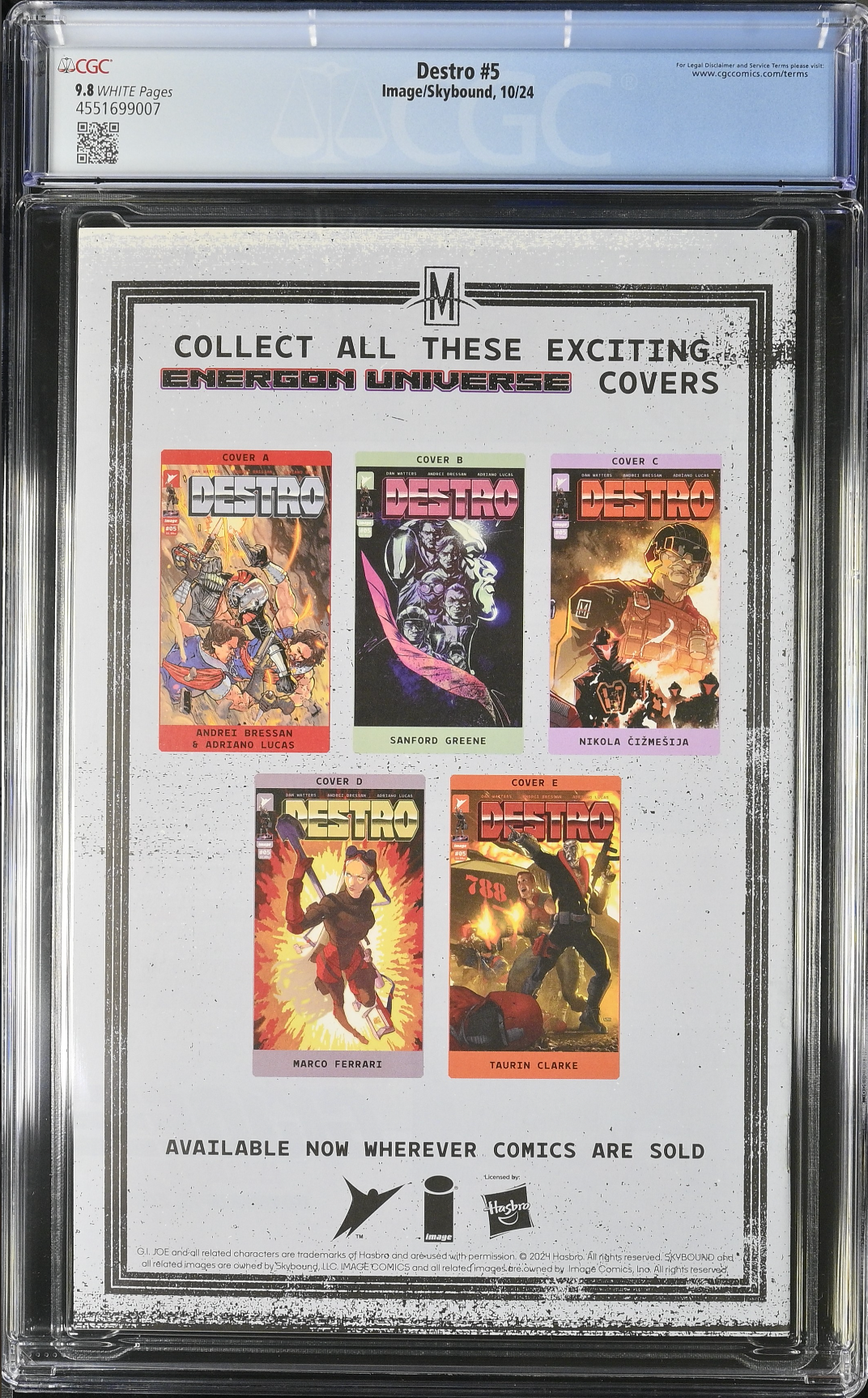 Destro #5 CGC 9.8