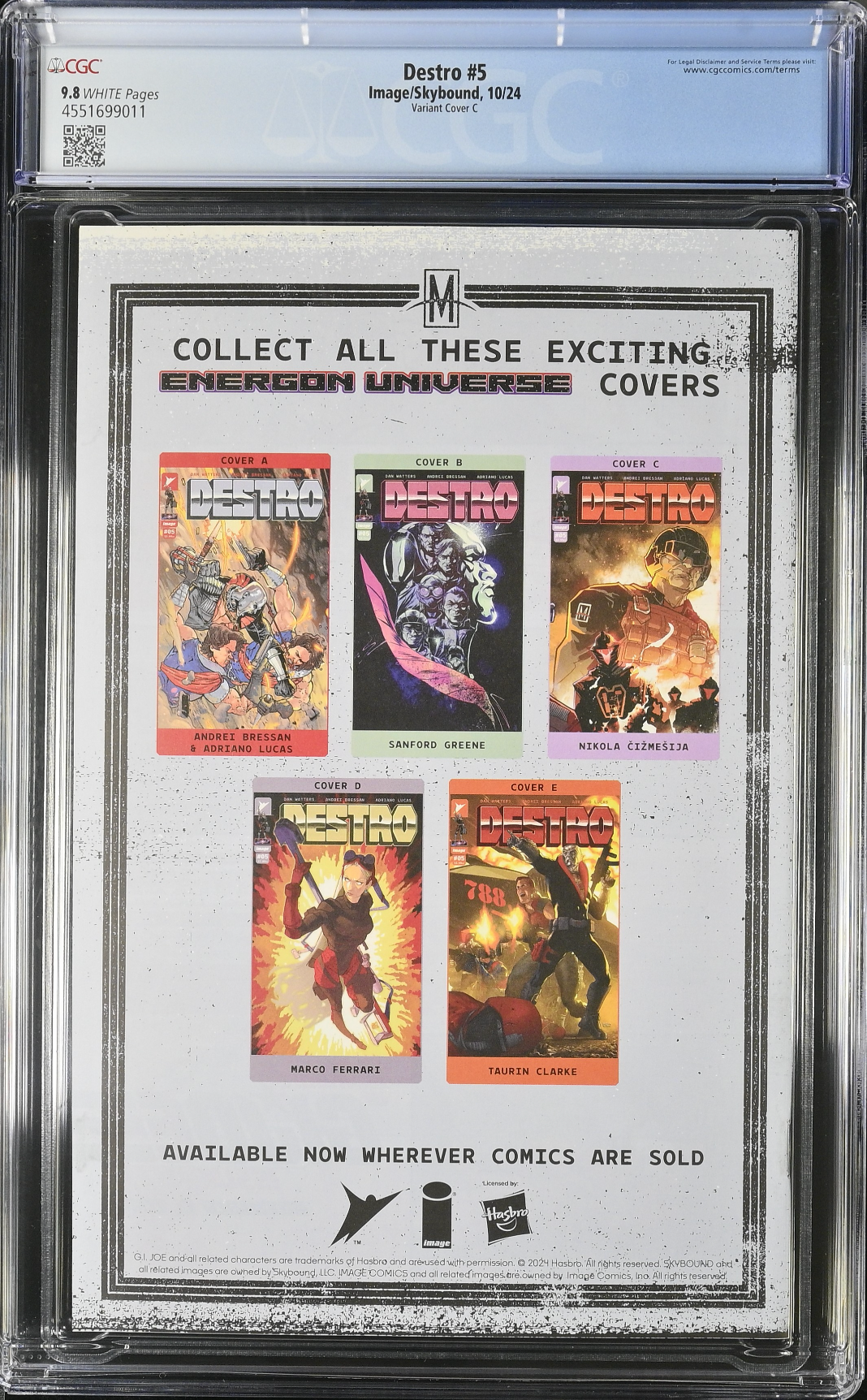 Destro #5 Cizmesija 1:10 Retailer Incentive Variant CGC 9.8