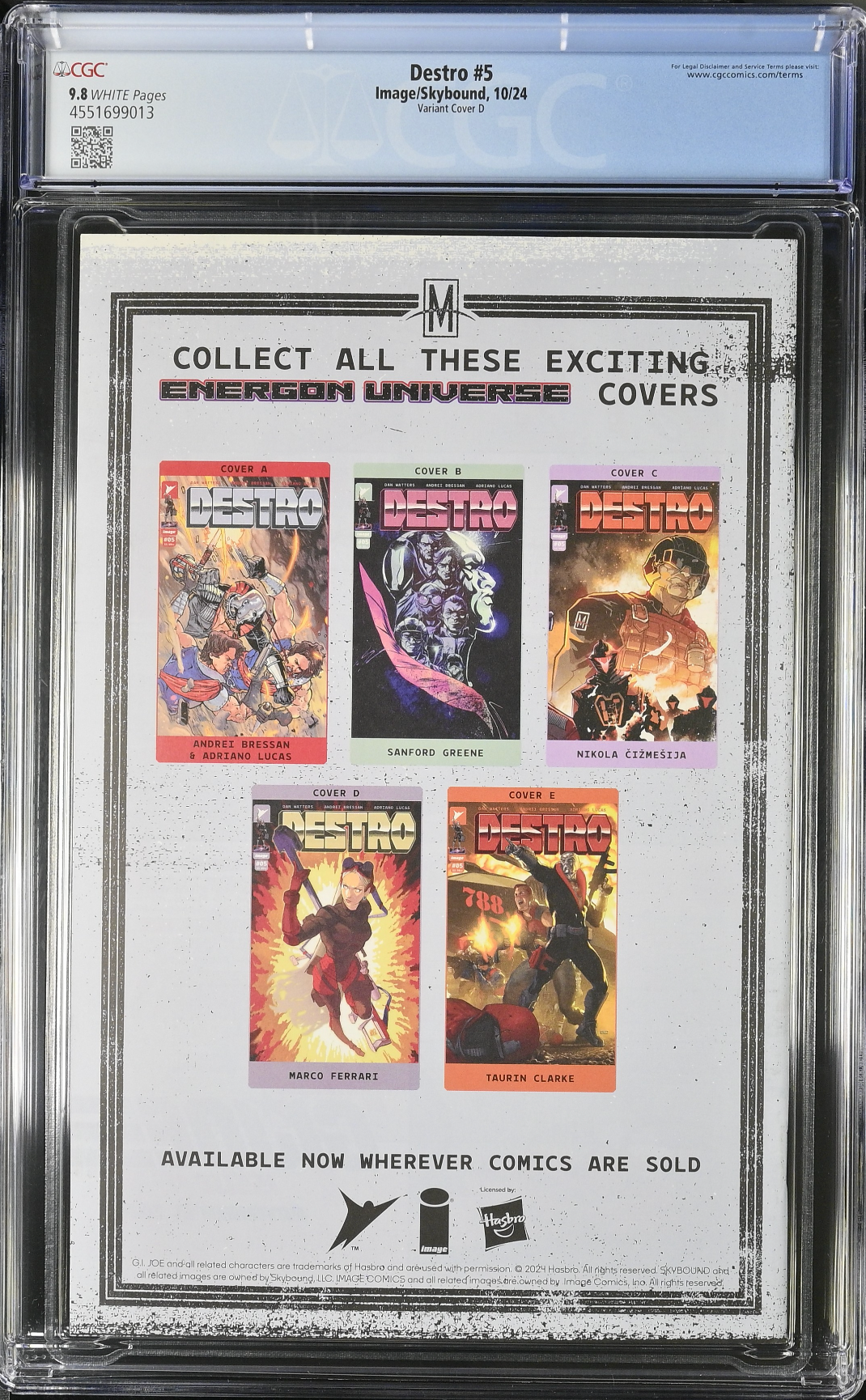 Destro #5 Ferrari 1:25 Retailer Incentive Variant CGC 9.8