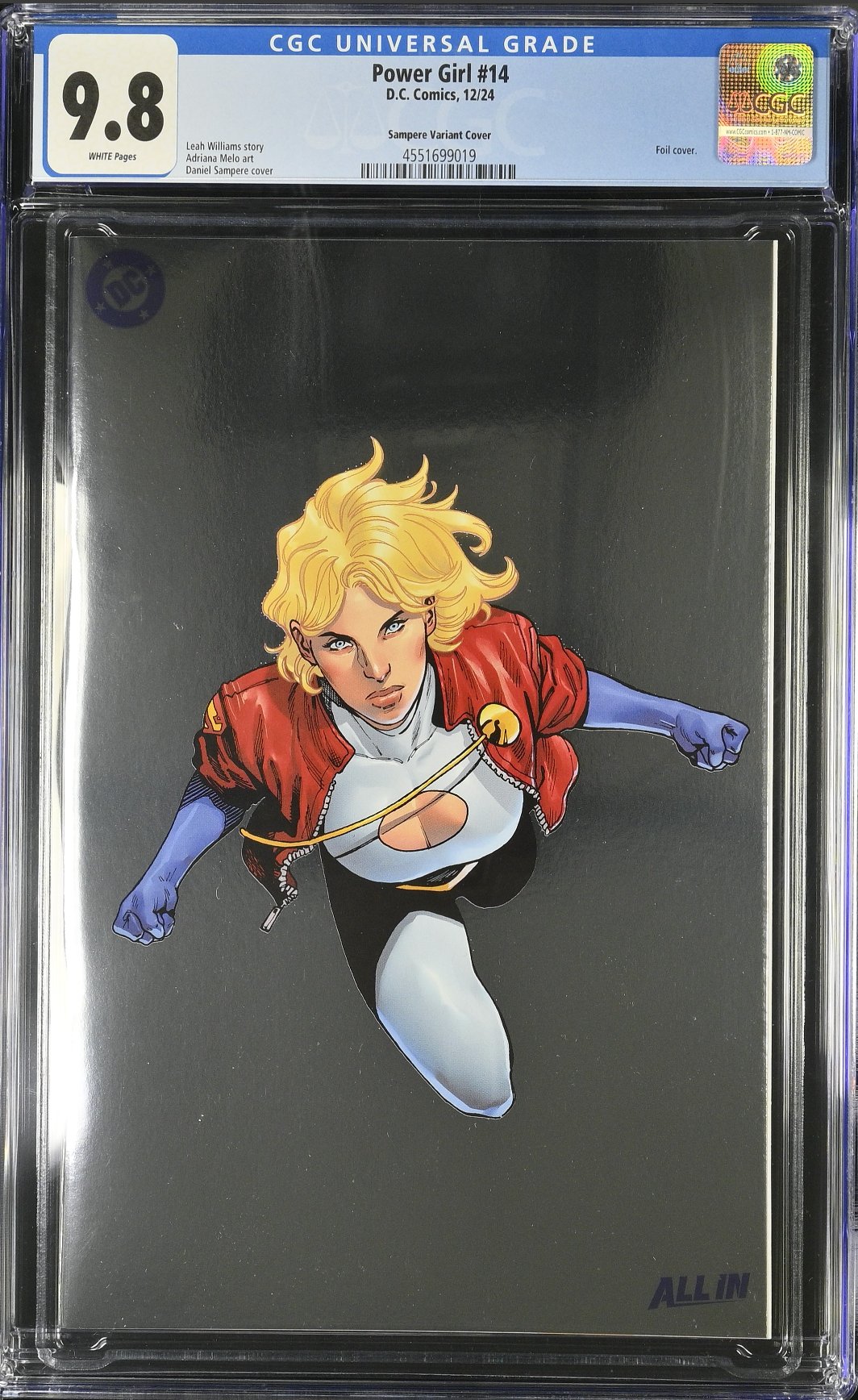 Power Girl #14 Sampere Foil Variant CGC 9.8