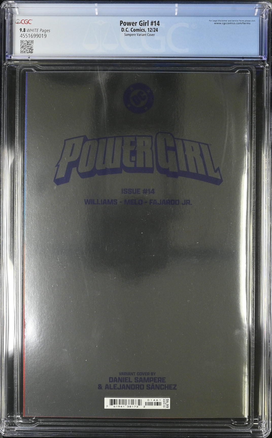 Power Girl #14 Sampere Foil Variant CGC 9.8