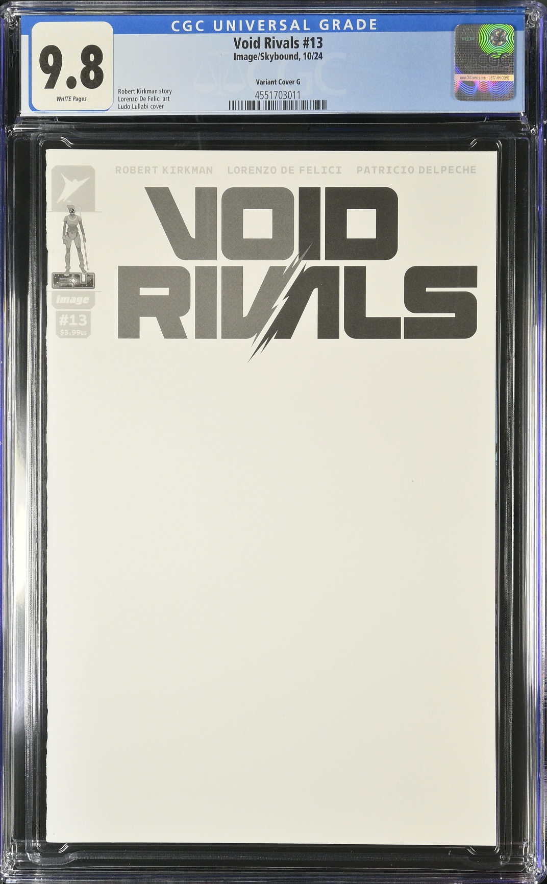 Void Rivals #13 Blank Sketch Variant CGC 9.8