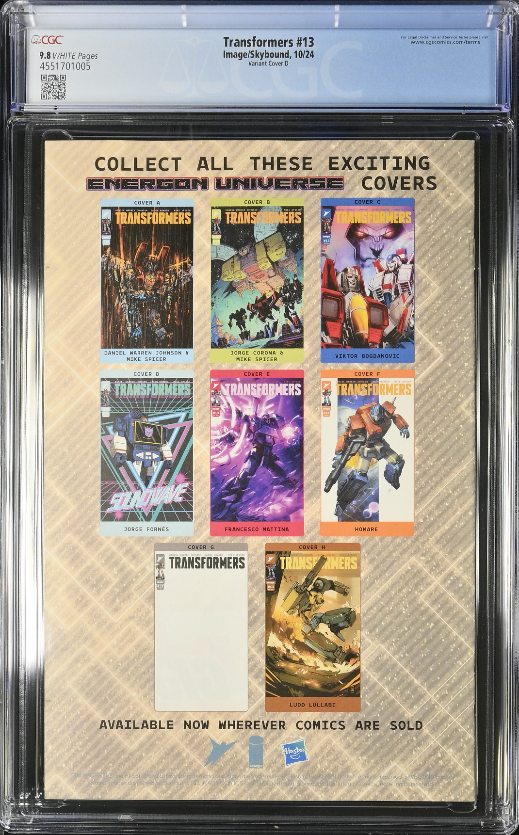 Transformers #13 Fornes 1:25 Retailer Incentive Variant CGC 9.8