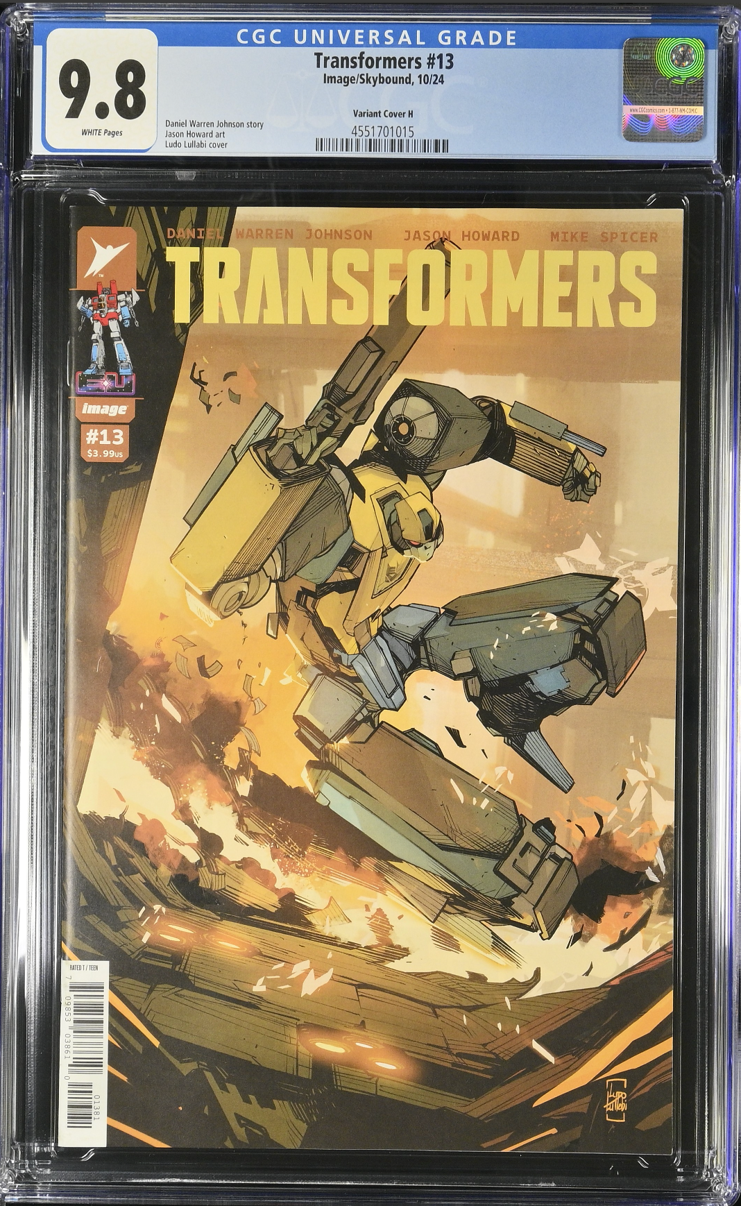 Transformers #13 Lullabi Variant CGC 9.8