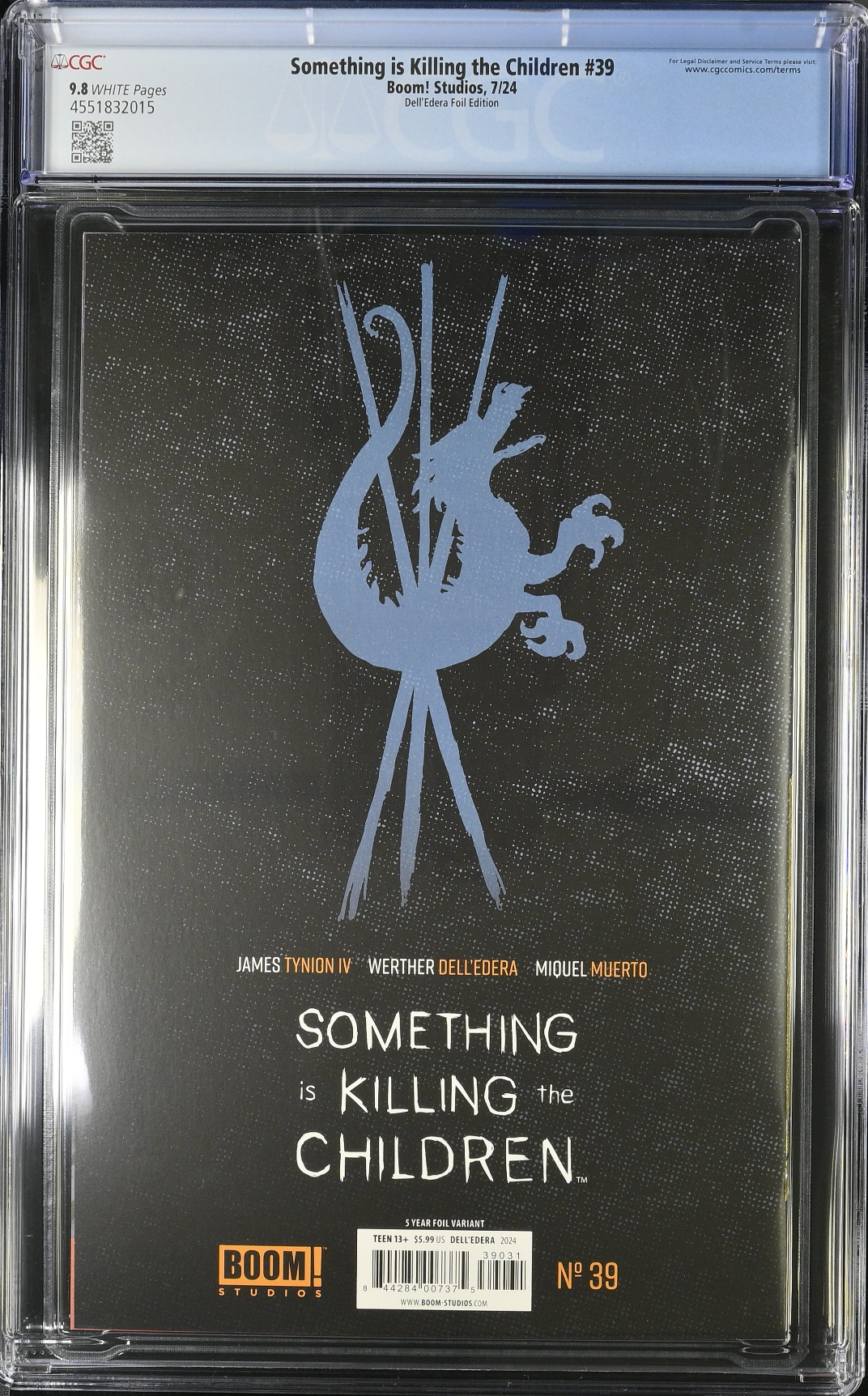 Something is Killing the Children #39 Dell'Edera 5 Year Foil Variant CGC 9.8