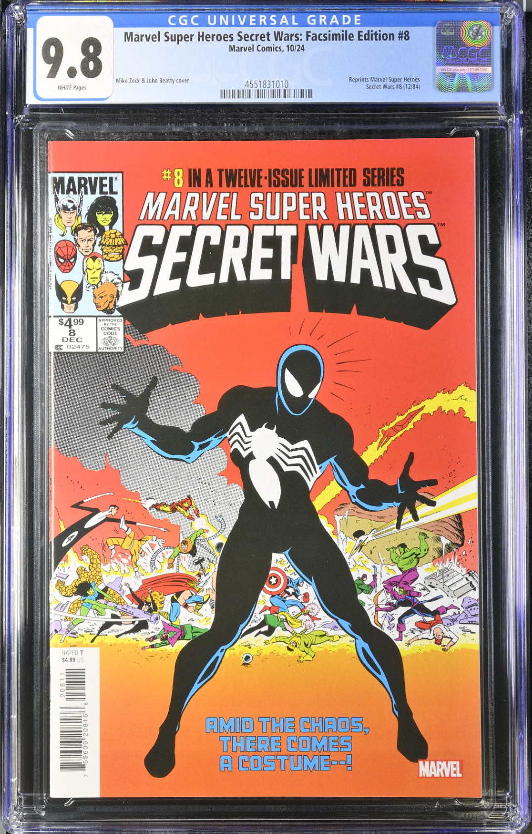 Marvel Super Heroes Secret Wars #8 Facsimile Edition CGC 9.8