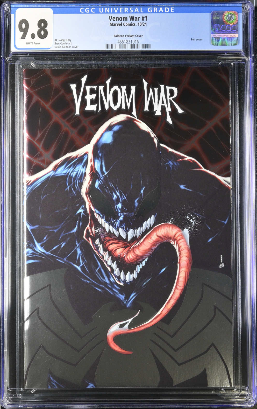 Venom War #1 Baldeon Foil Variant CGC 9.8