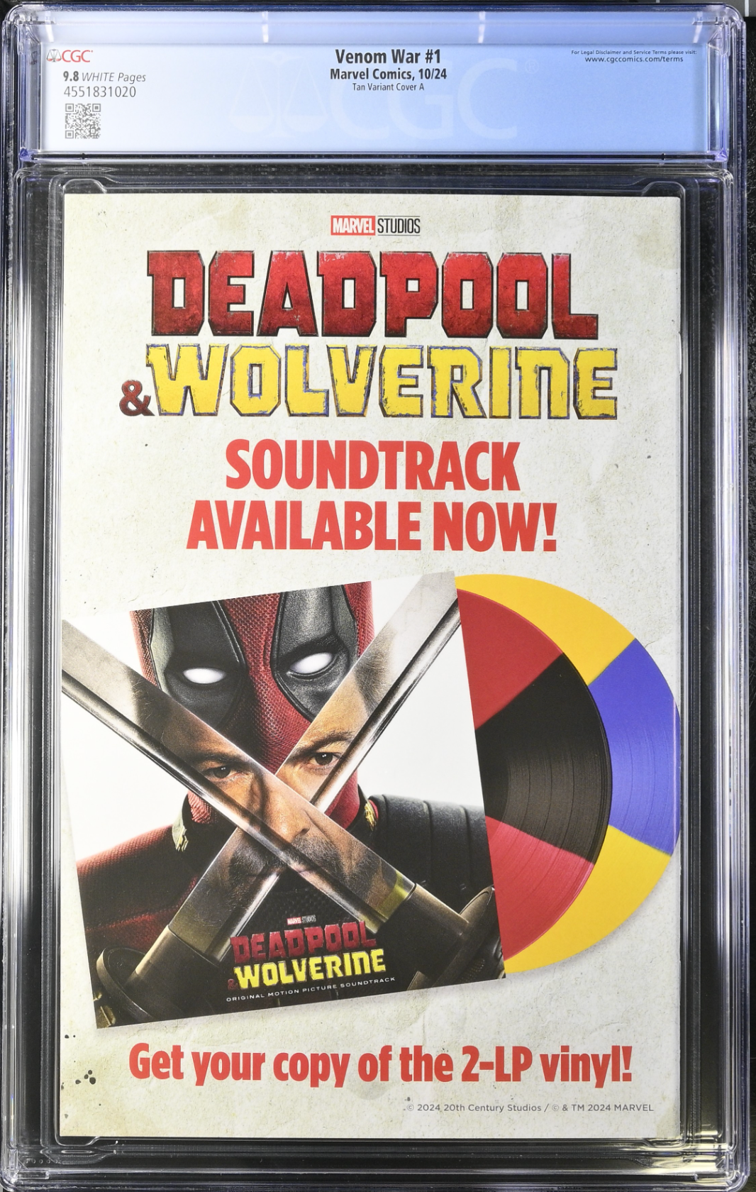Venom War #1 Tan Team Eddie Connecting Variant CGC 9.8
