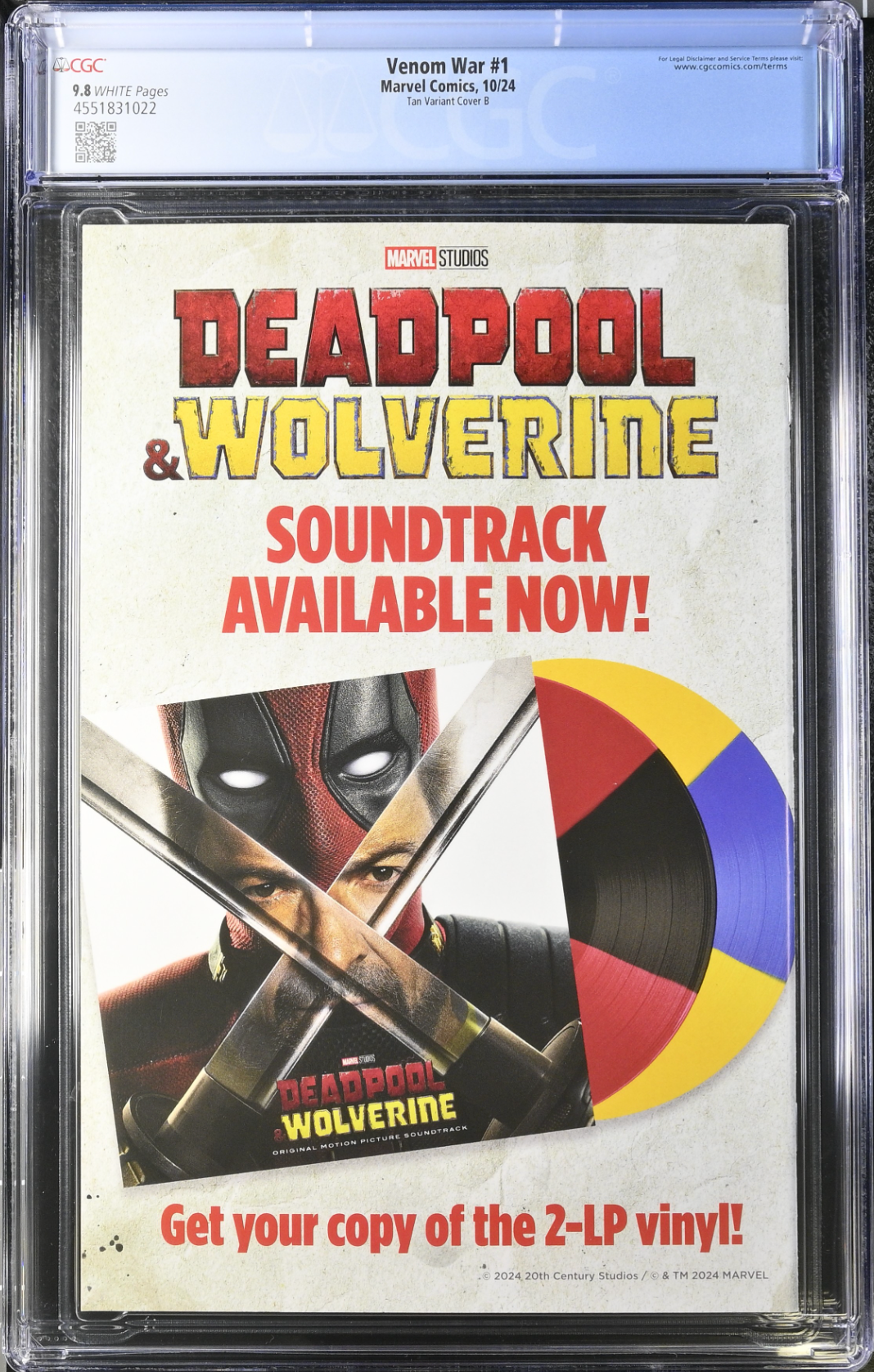 Venom War #1 Tan Team Dylan Connecting Variant CGC 9.8