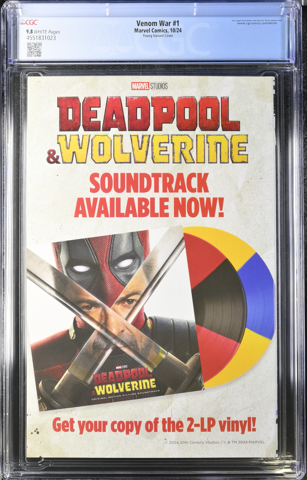 Venom War #1 Young Variant CGC 9.8