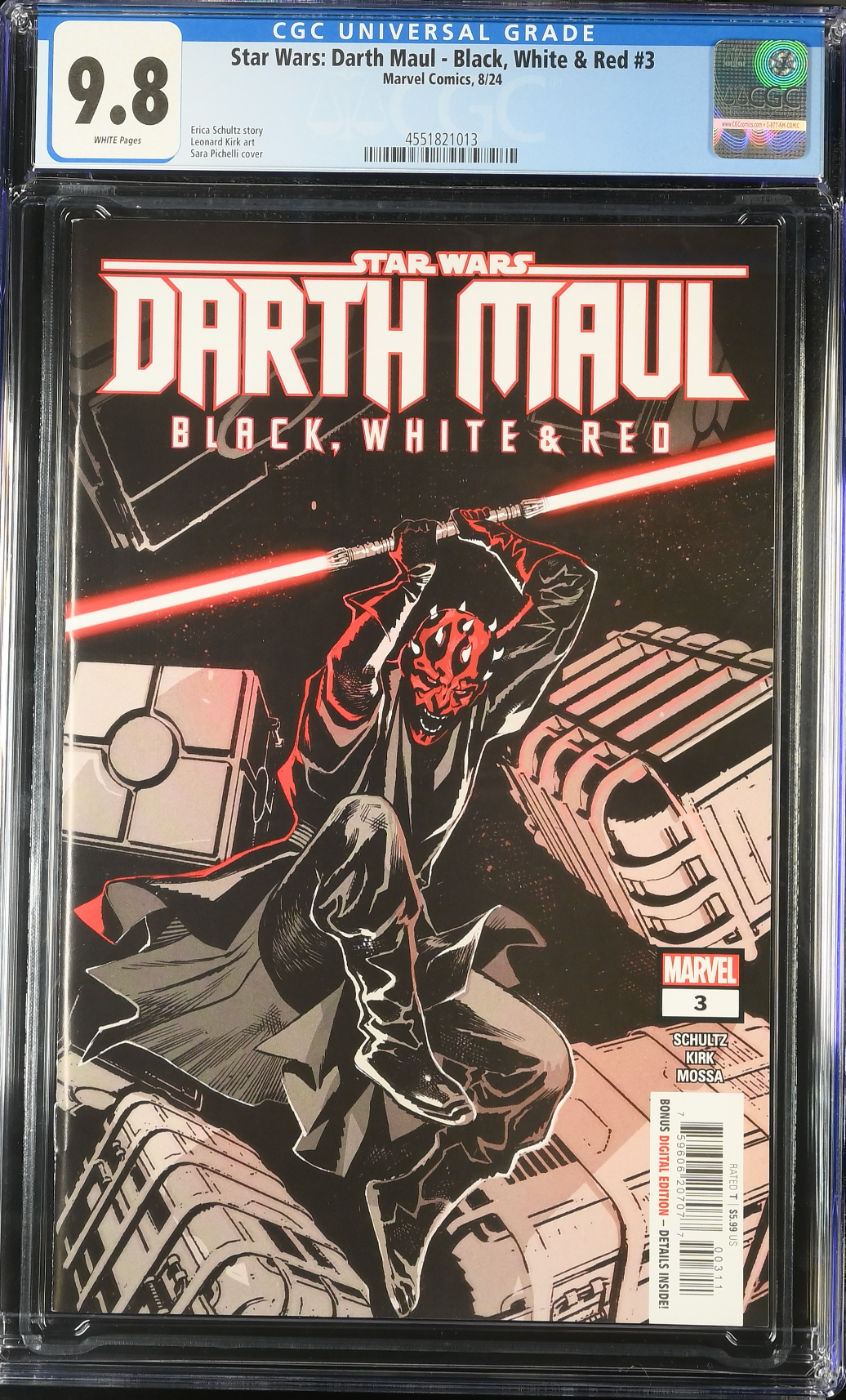 Star Wars: Darth Maul - Black, White & Red #3 CGC 9.8