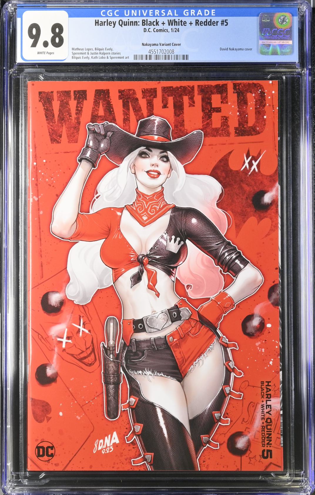 Harley Quinn: Black + White + Redder #5 Nakayama 1:25 Retailer Incentive Variant CGC 9.8