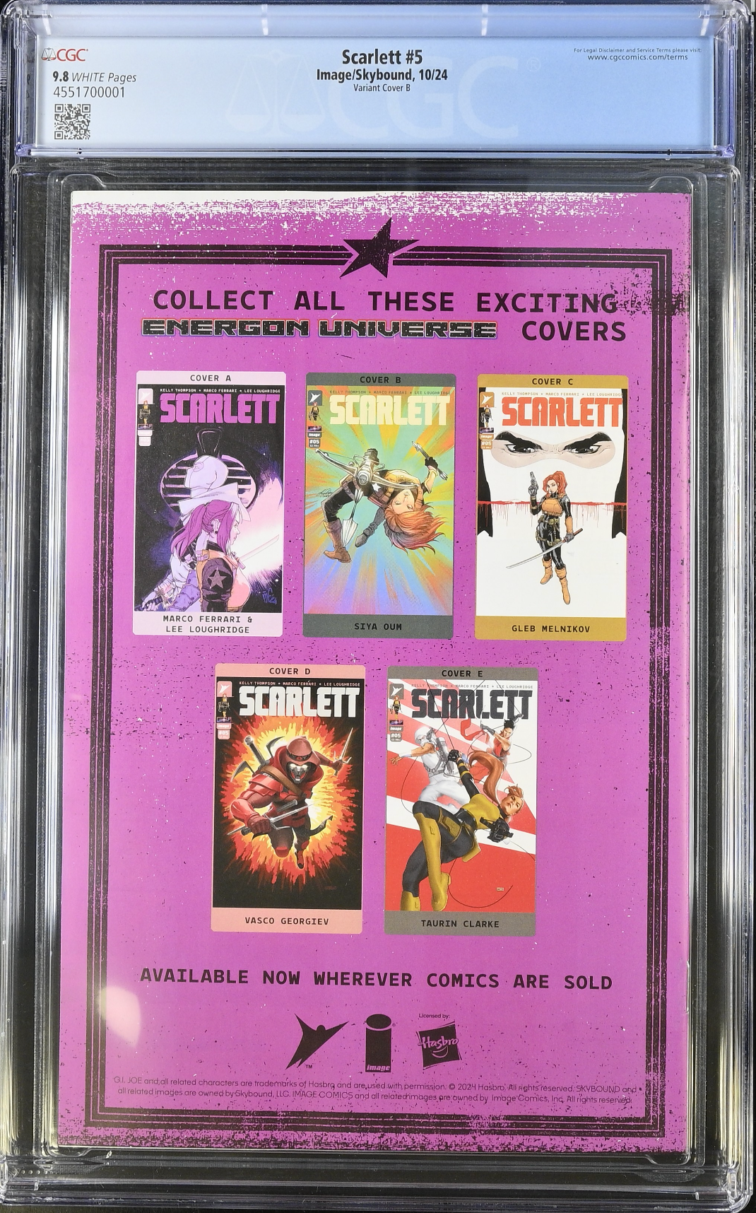 Scarlett #5 Oum Variant CGC 9.8