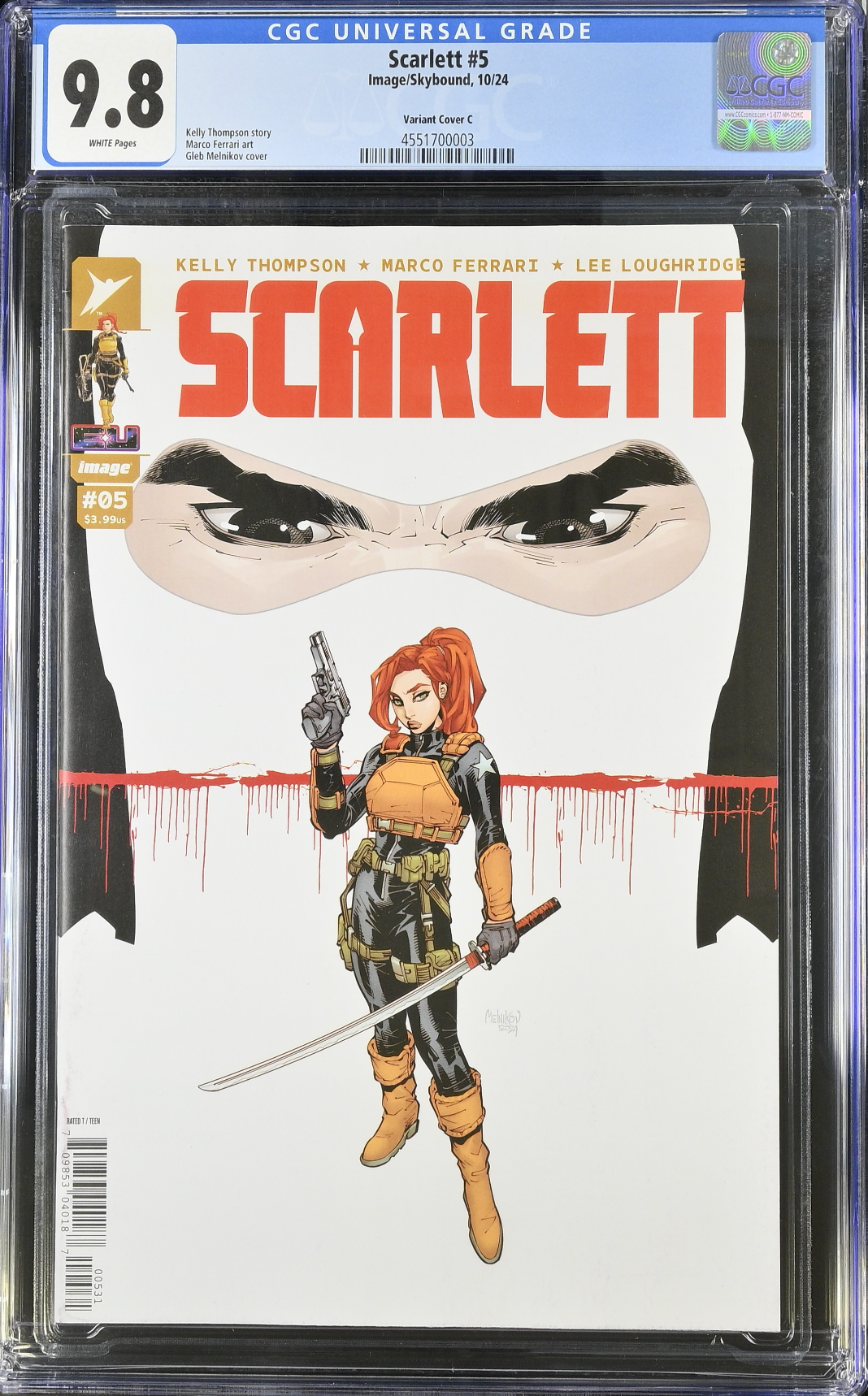 Scarlett #5 Melnikov 1:10 Retailer Incentive Variant CGC 9.8