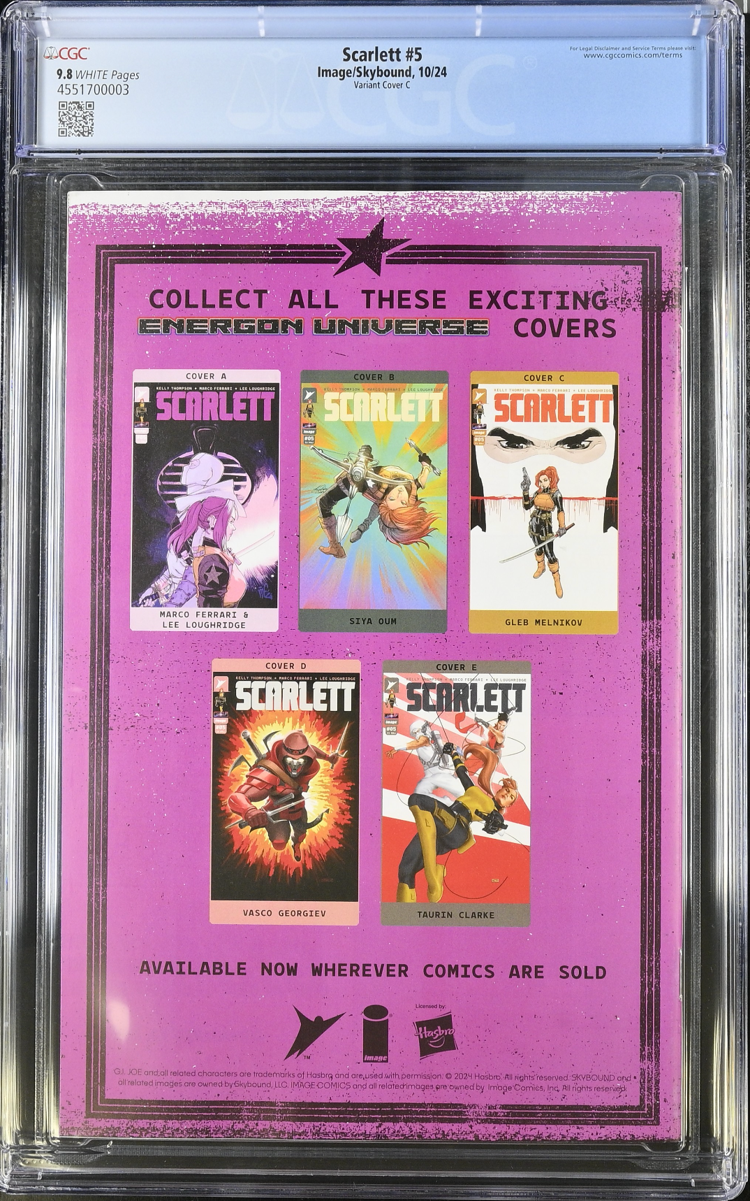 Scarlett #5 Melnikov 1:10 Retailer Incentive Variant CGC 9.8