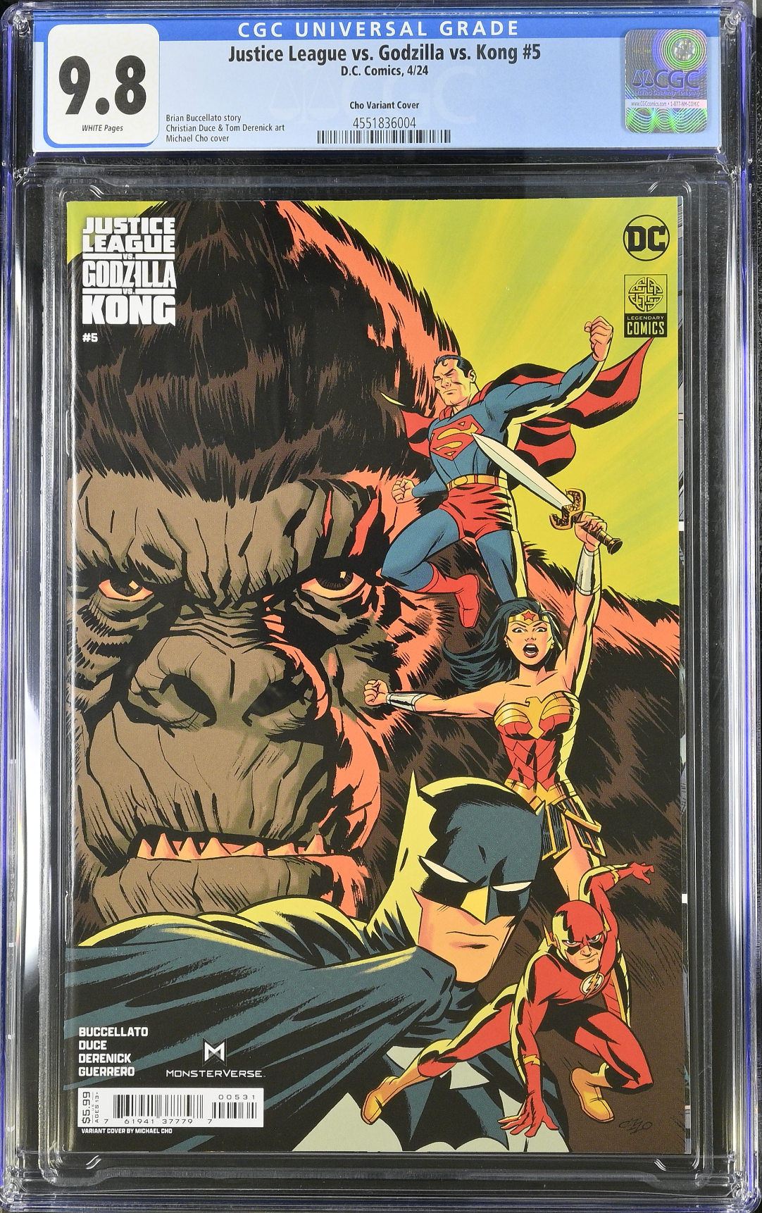 Justice League vs. Godzilla vs. Kong #5 Cho Variant CGC 9.8