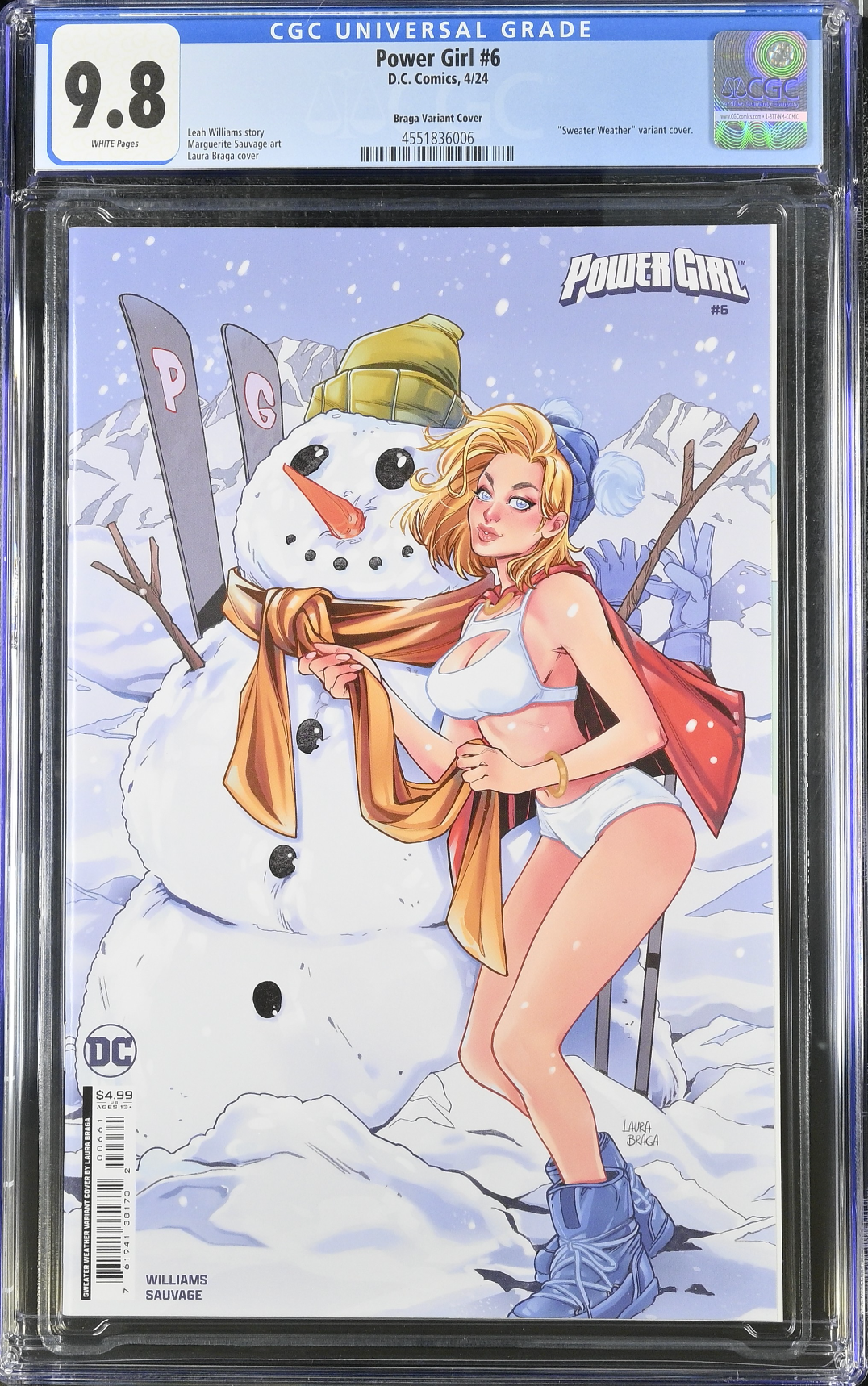 Power Girl #6 Braga Variant CGC 9.8