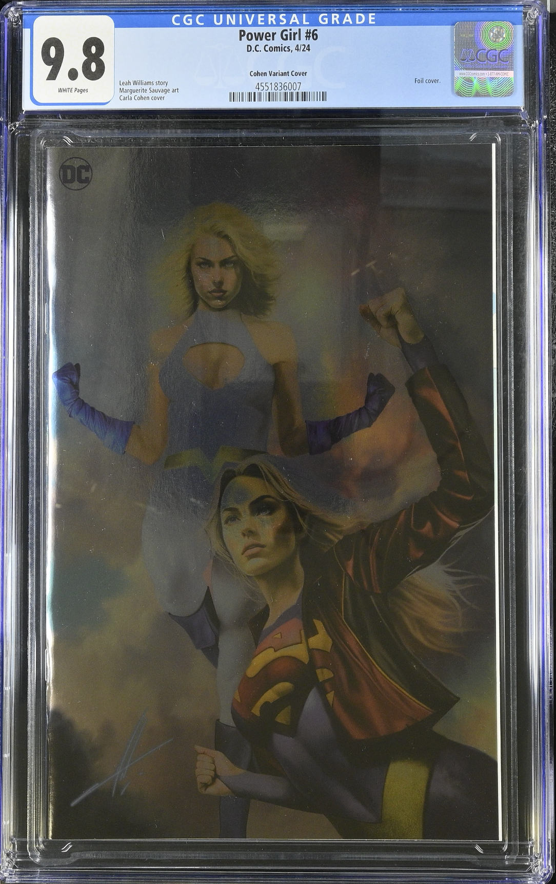 Power Girl #6 Cohen Foil Variant CGC 9.8