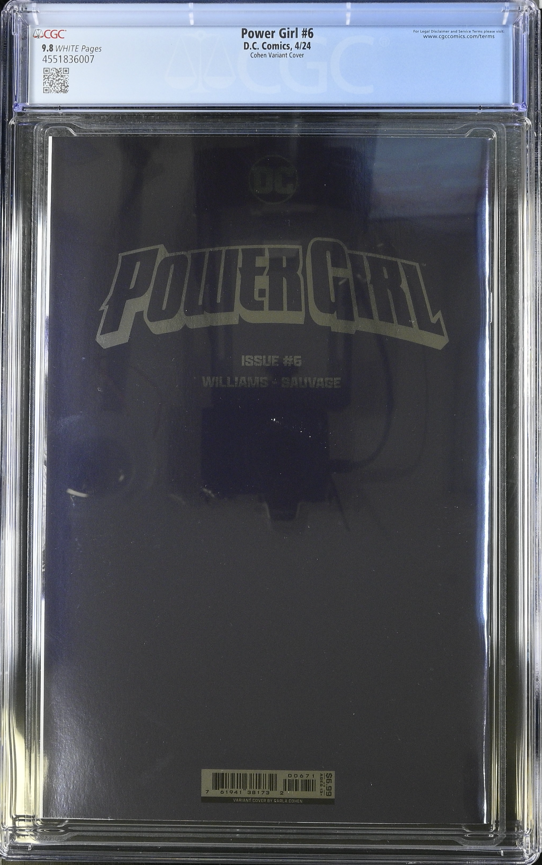 Power Girl #6 Cohen Foil Variant CGC 9.8