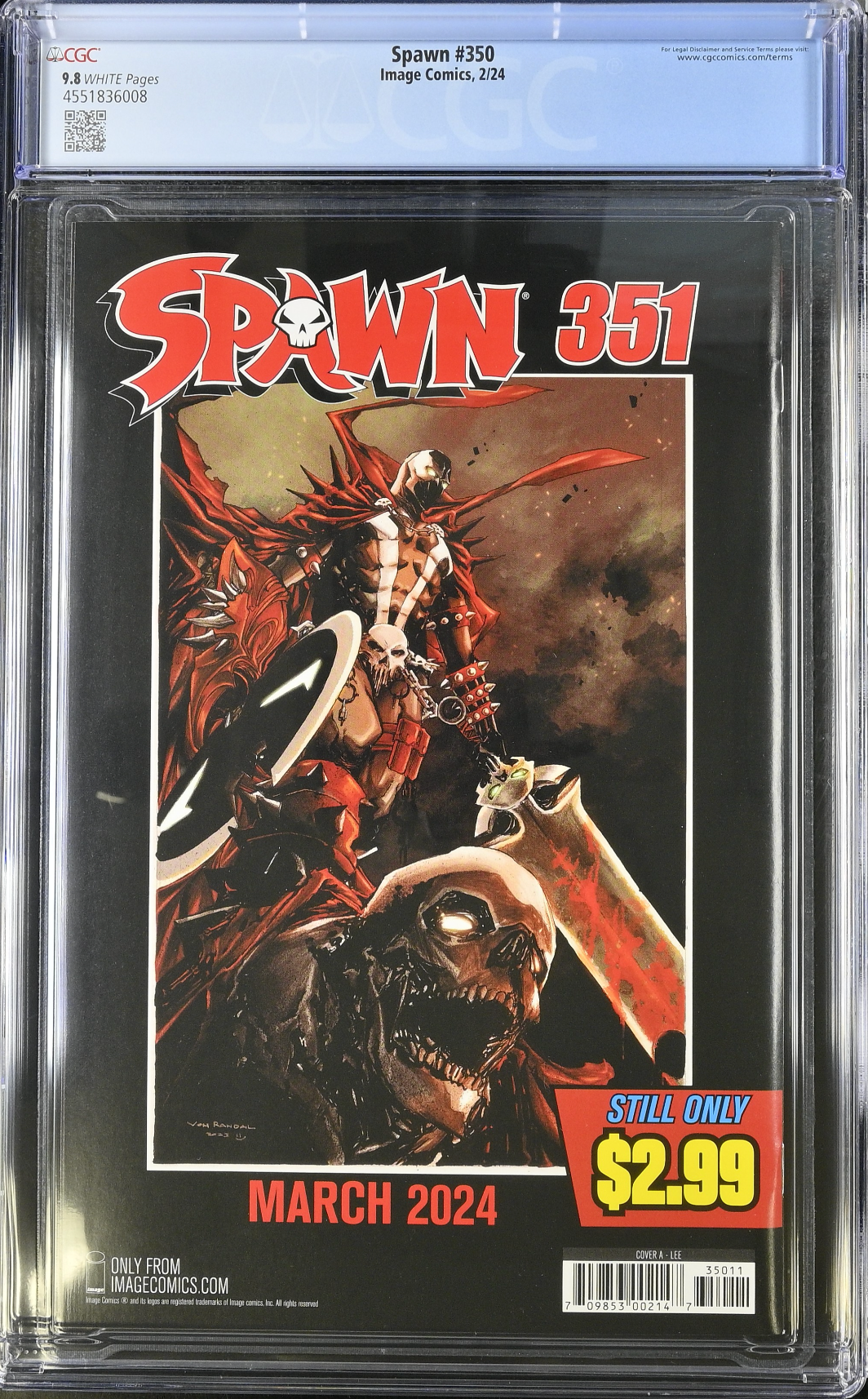 Spawn #350 - Cover A - Puppeteer Lee CGC 9.8