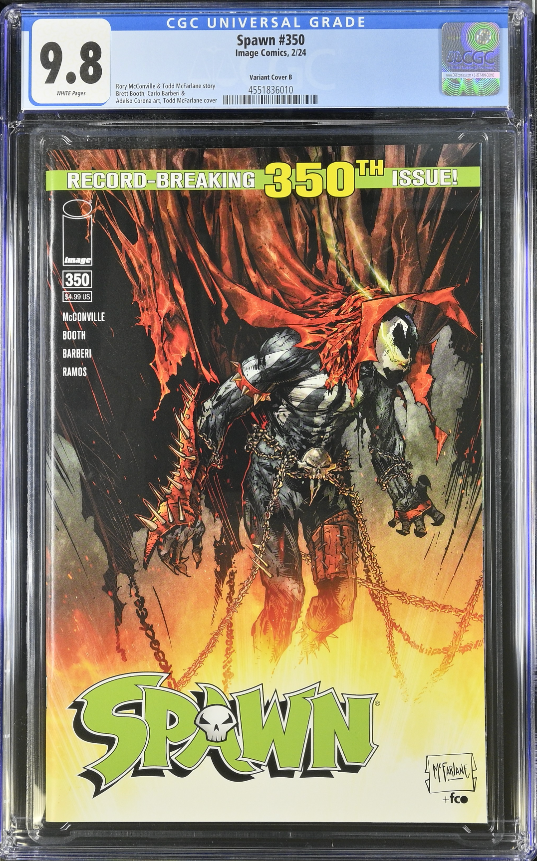 Spawn #350 - Cover B - McFarlane Variant CGC 9.8