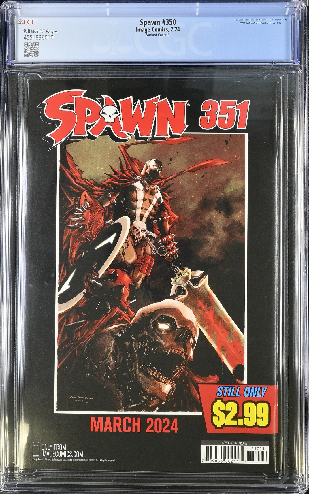 Spawn #350 - Cover B - McFarlane Variant CGC 9.8