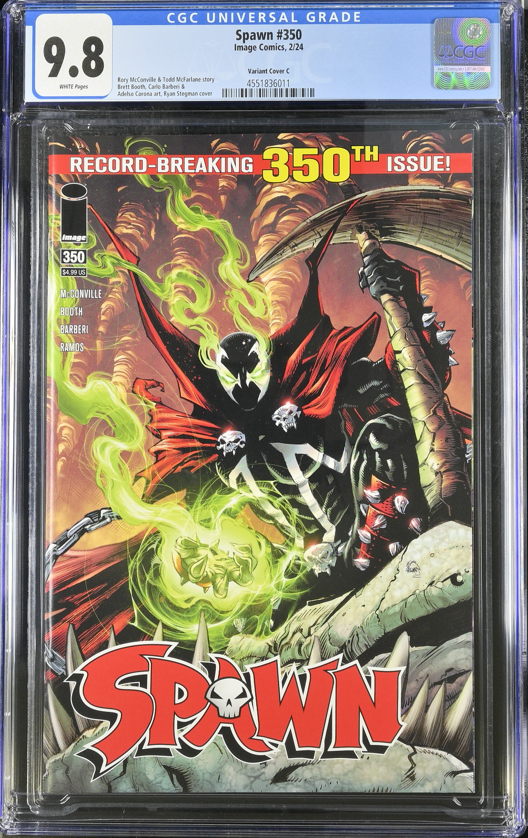 Spawn #350 - Cover C - Stegman Variant CGC 9.8