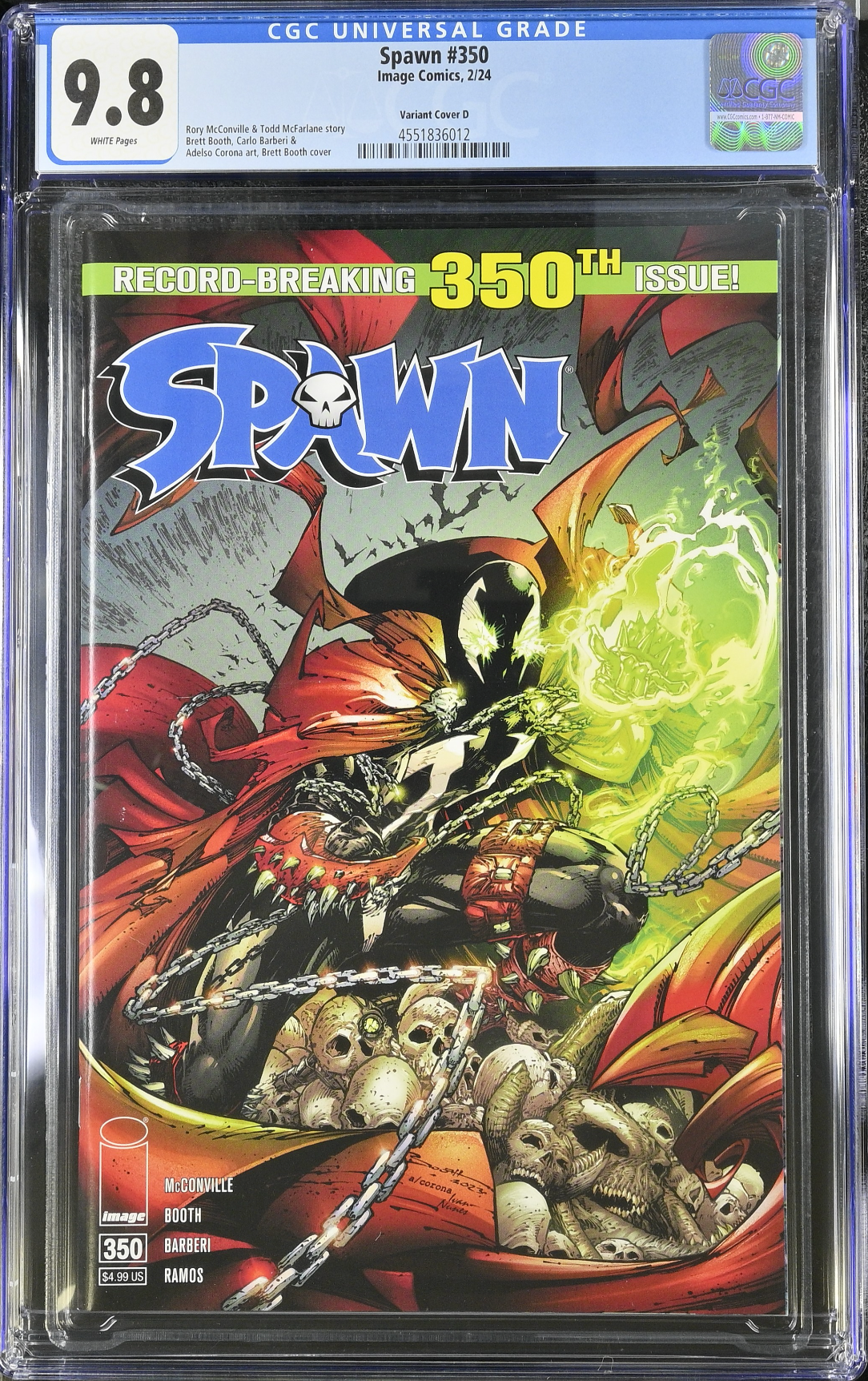 Spawn #350 - Cover D - Booth Variant CGC 9.8