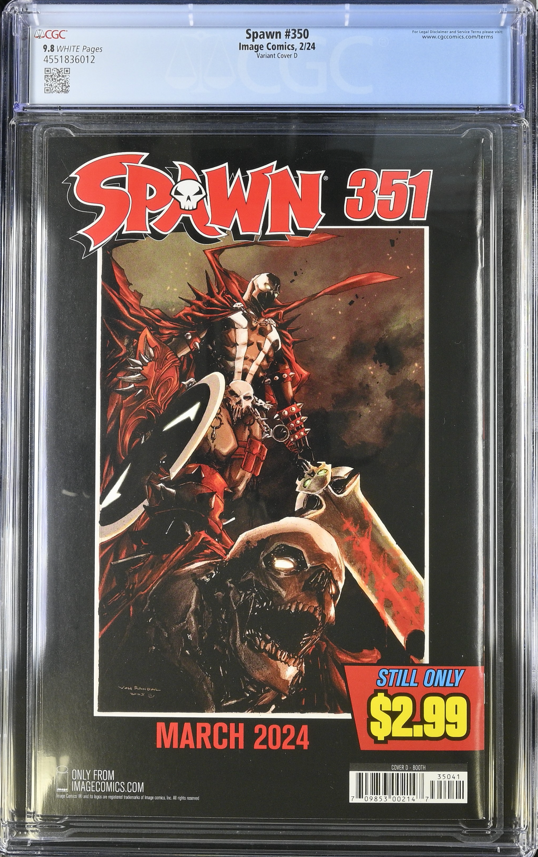 Spawn #350 - Cover D - Booth Variant CGC 9.8