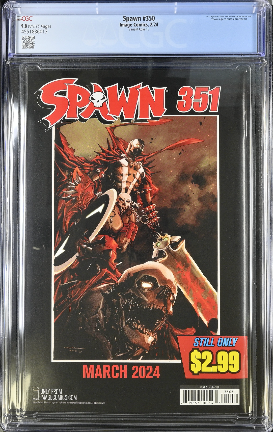 Spawn #350 - Cover E - Glapion Variant CGC 9.8