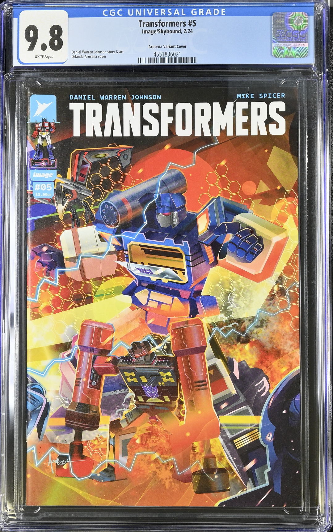 Transformers #5 Arocena 1:10 Retailer Incentive Variant CGC 9.8