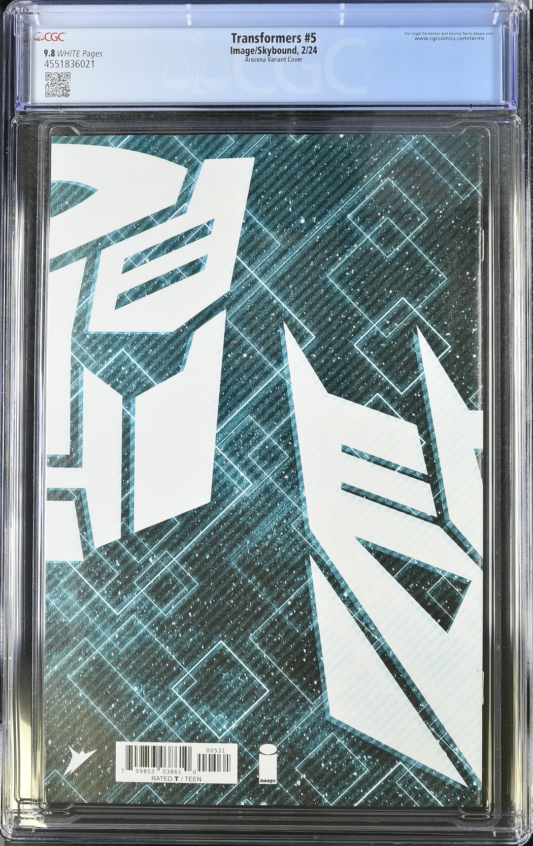 Transformers #5 Arocena 1:10 Retailer Incentive Variant CGC 9.8