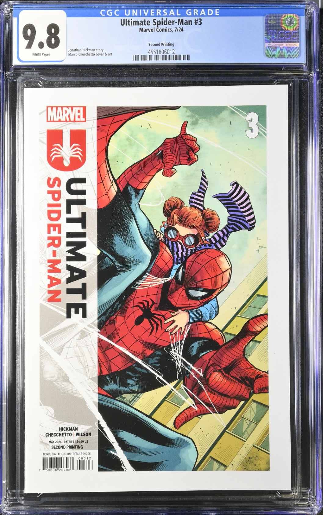 Ultimate Spider-Man #3 Second Printing CGC 9.8