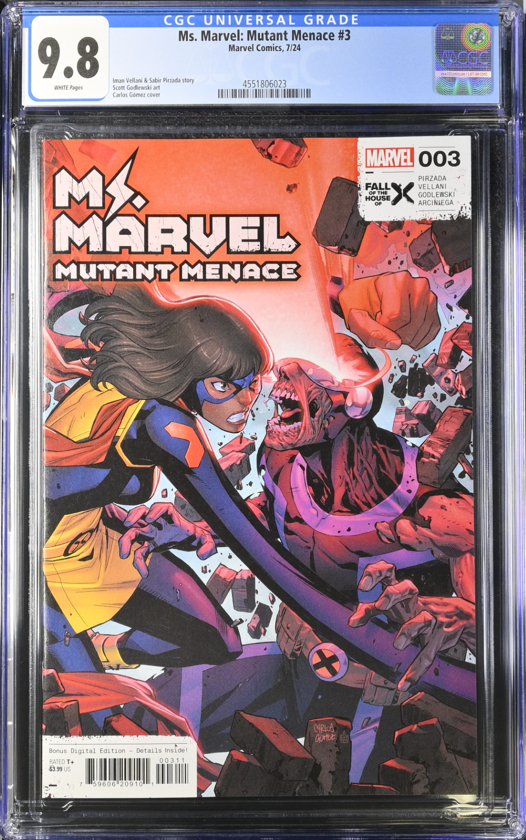 Ms. Marvel: Mutant Menace #3 CGC 9.8