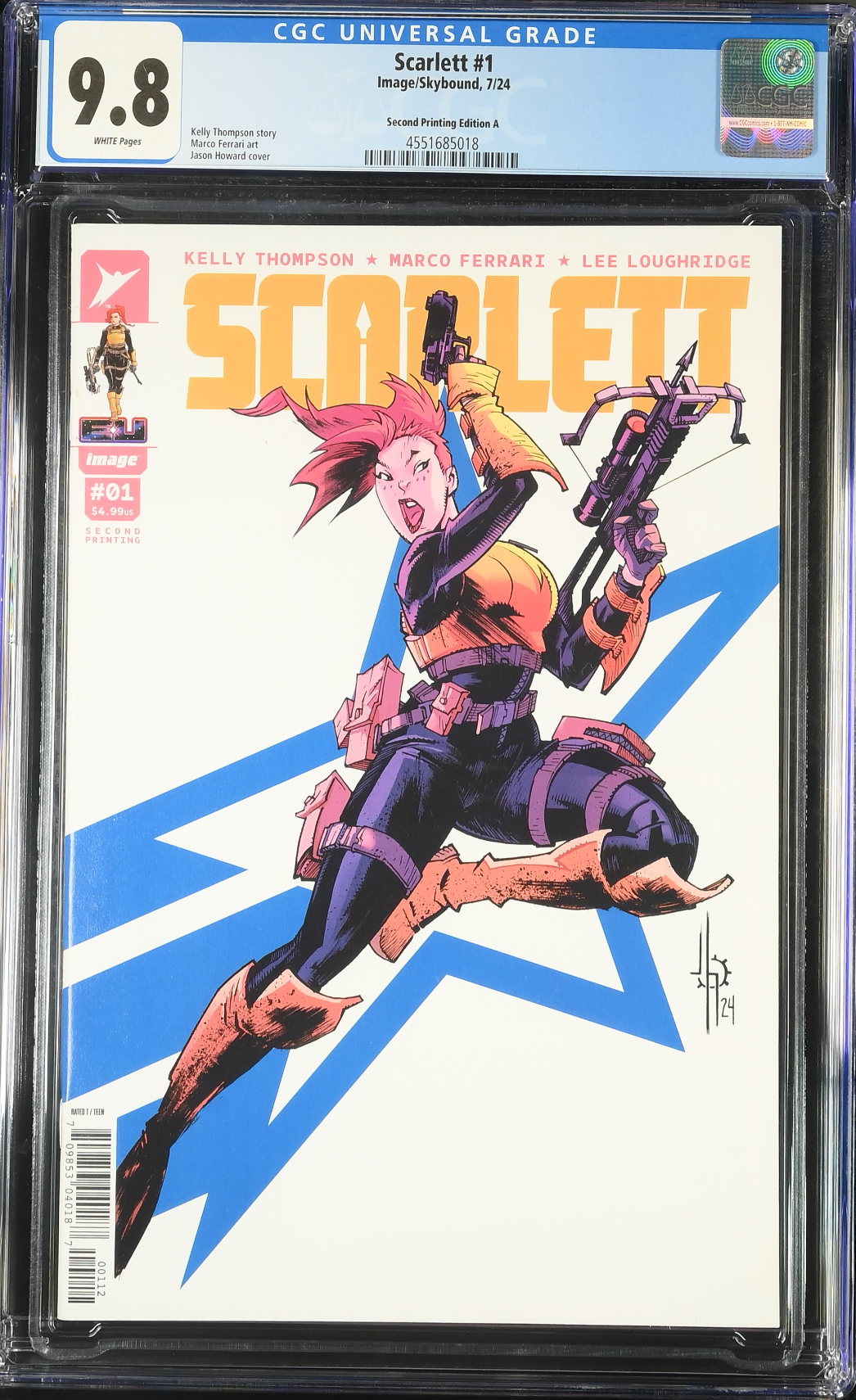 Scarlett #1 Second Printing CGC 9.8