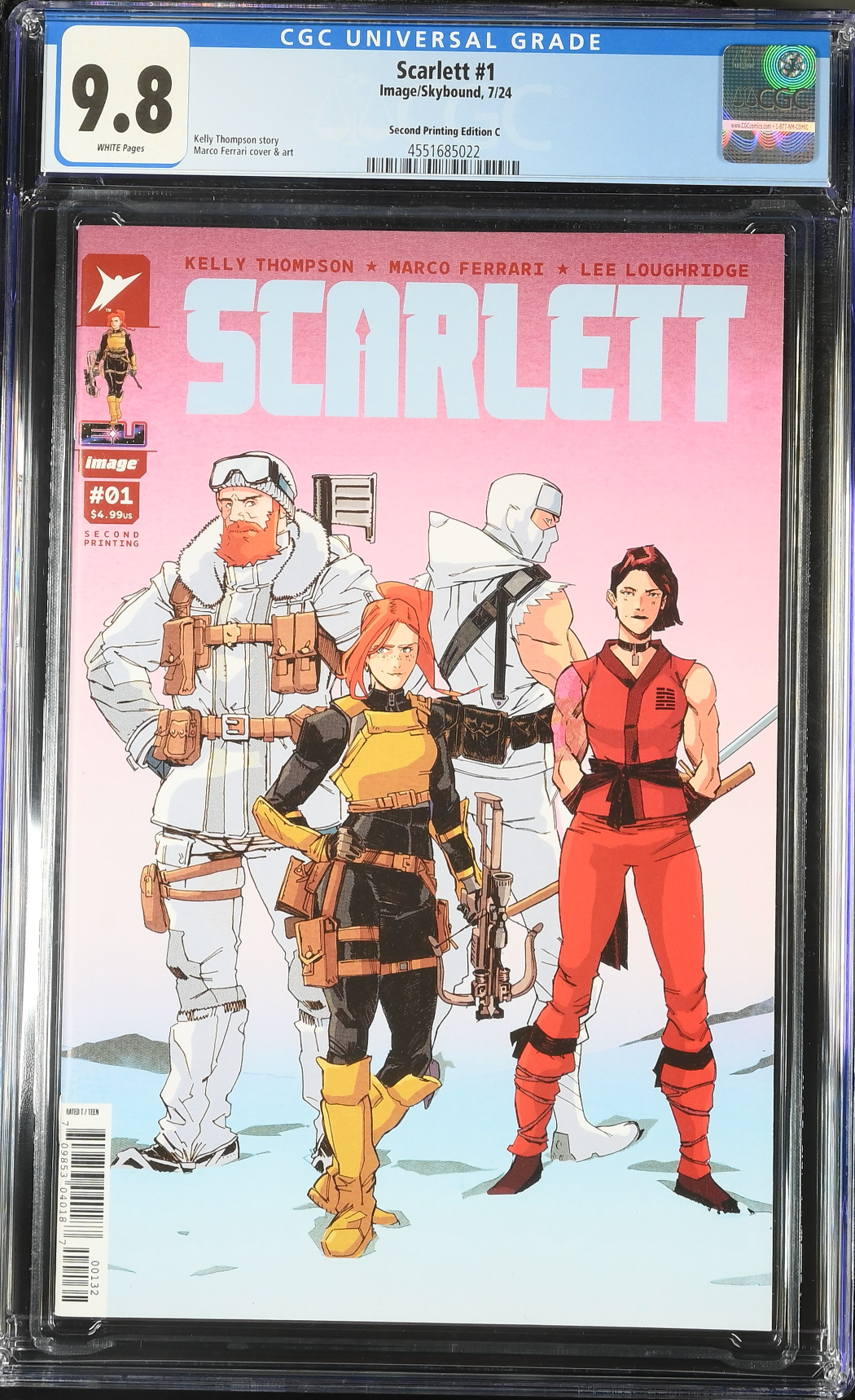 Scarlett #1 Second Printing Cover C Ferrari Variant CGC 9.8