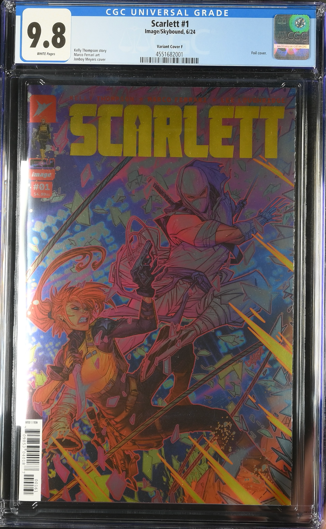 Scarlett #1 - Cover F - Meyers 1:100 Foil Spoiler Retailer Incentive Variant CGC 9.8