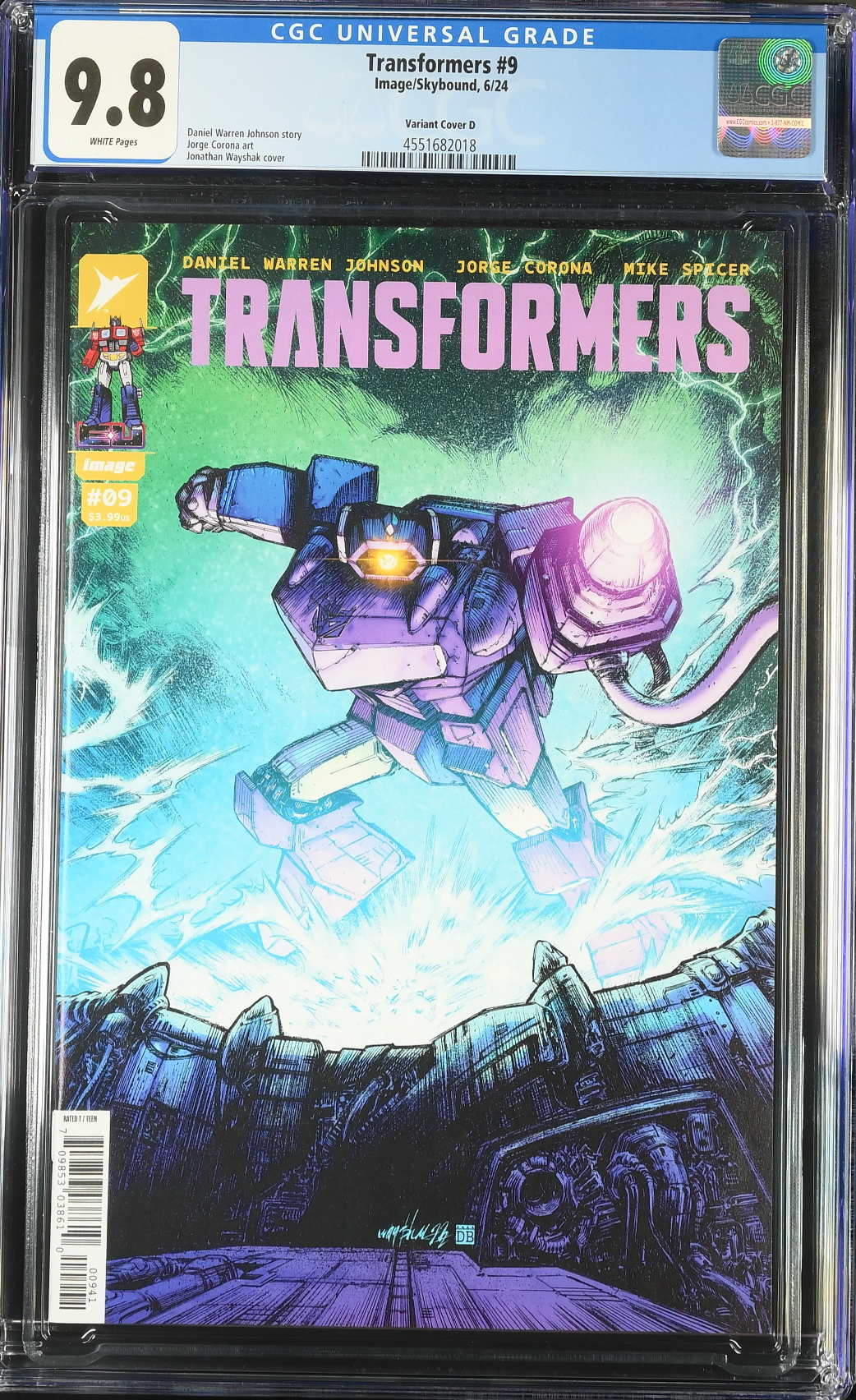 Transformers #9 Wayshak 1:25 Retailer Incentive Variant CGC 9.8