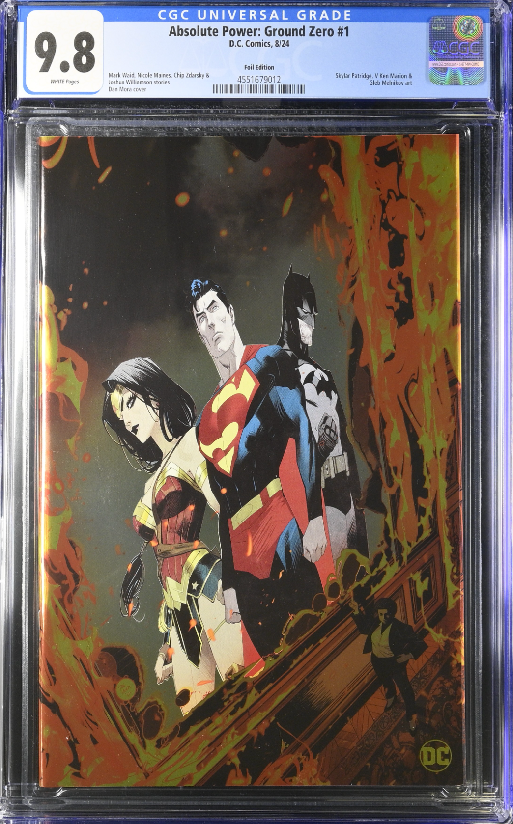 Absolute Power: Ground Zero #1 Mora Foil Variant CGC 9.8