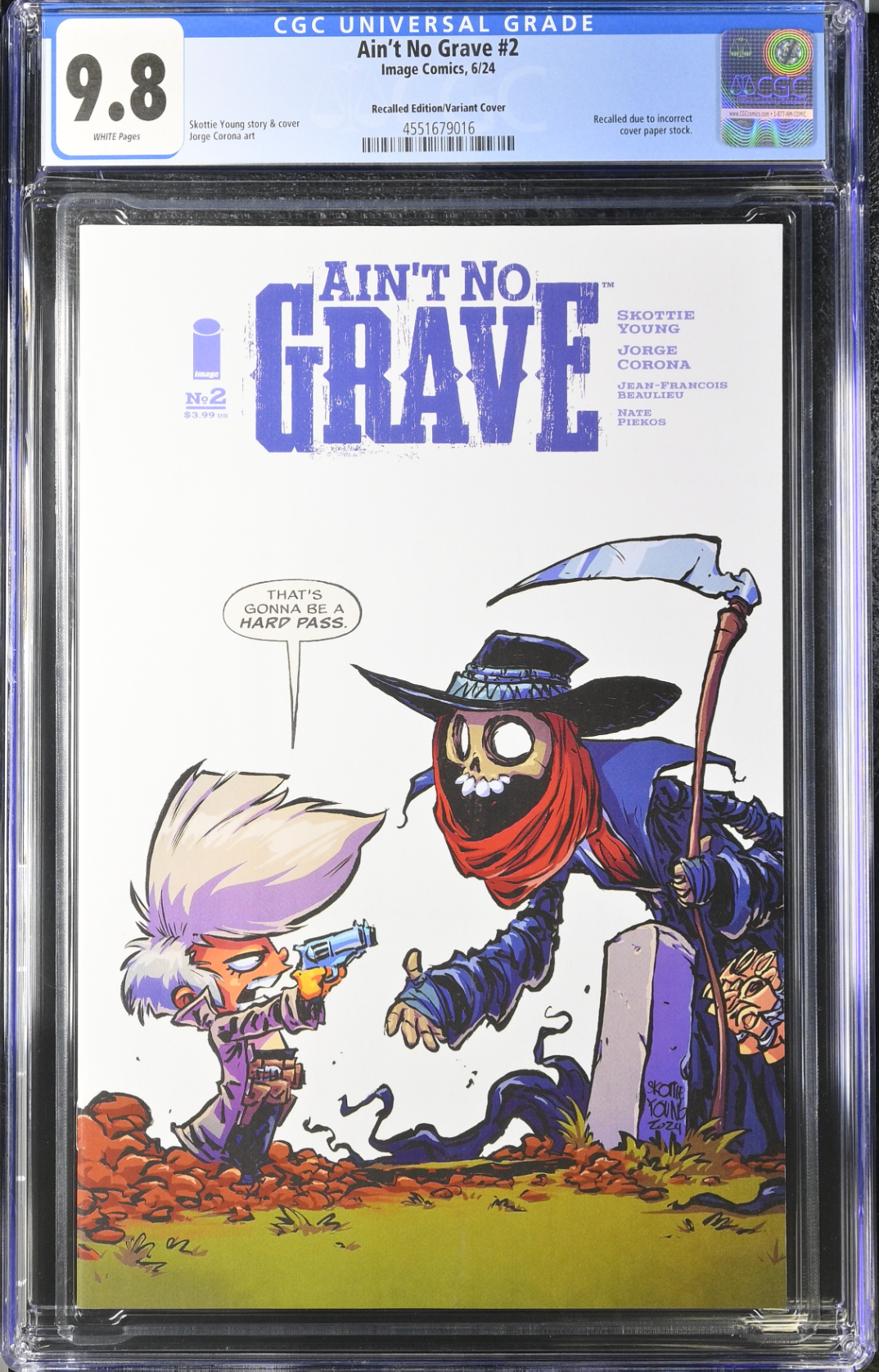 Ain't No Grave #2 Young 1:25 Retailer Incentive Variant/Recalled Edition CGC 9.8