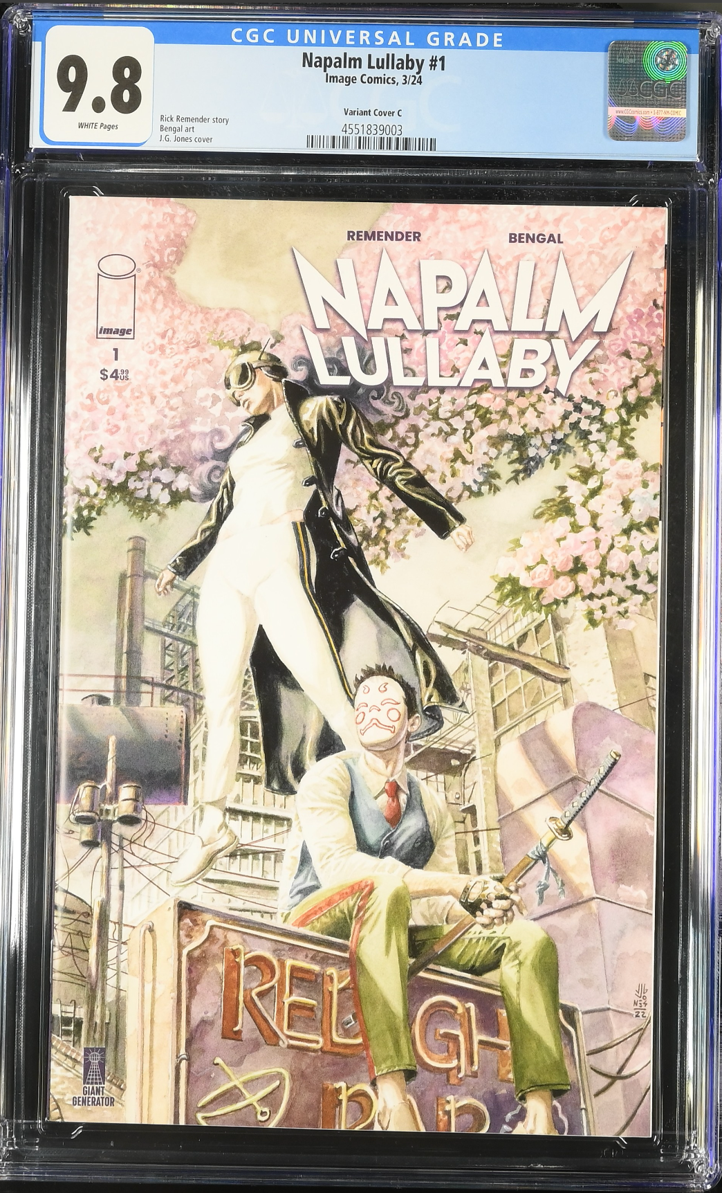 Napalm Lullaby #1 Jones 1:5 Retailer Incentive Variant CGC 9.8