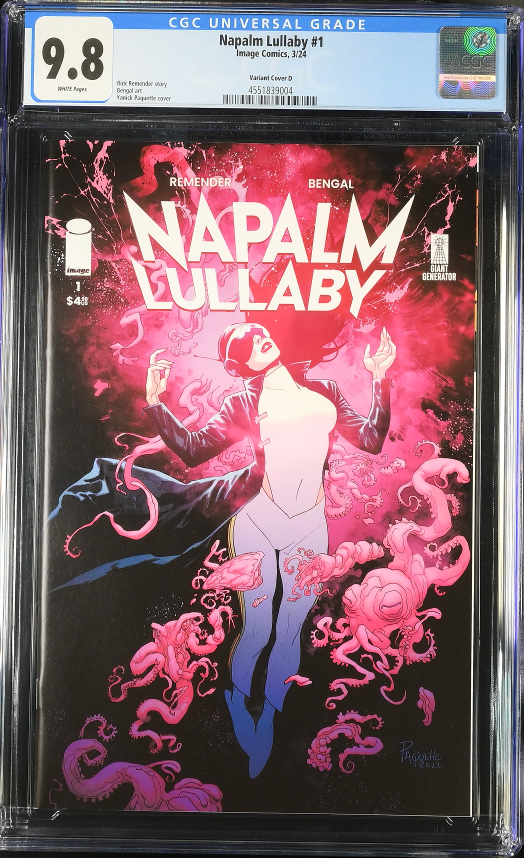 Napalm Lullaby #1 Paquette 1:10 Retailer Incentive Variant CGC 9.8