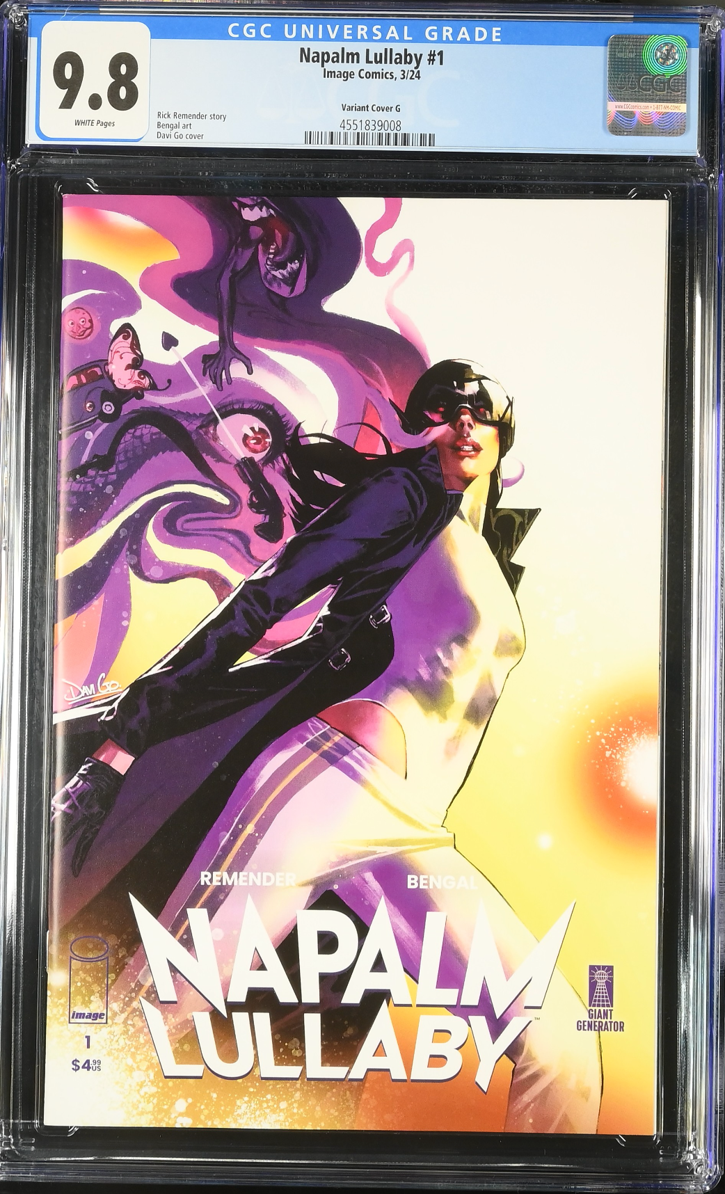 Napalm Lullaby #1 Go 1:40 Retailer Incentive Variant CGC 9.8