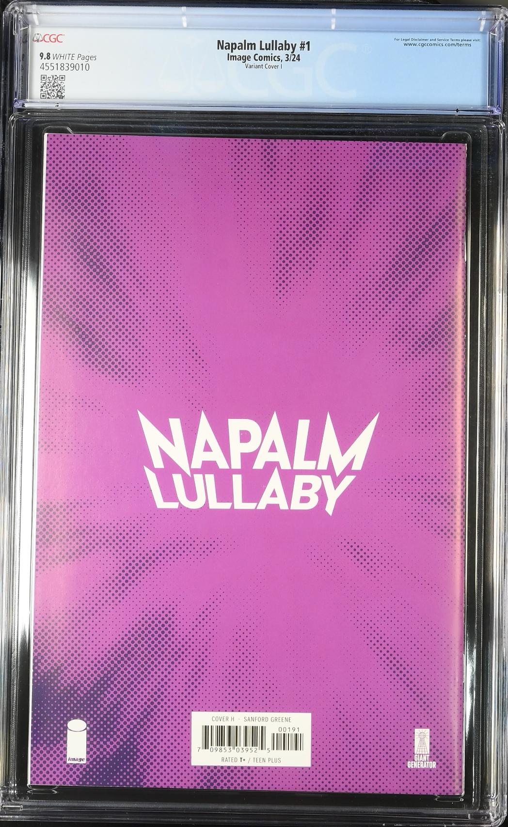 Napalm Lullaby #1 Greene 1:60 Retailer Incentive Variant CGC 9.8