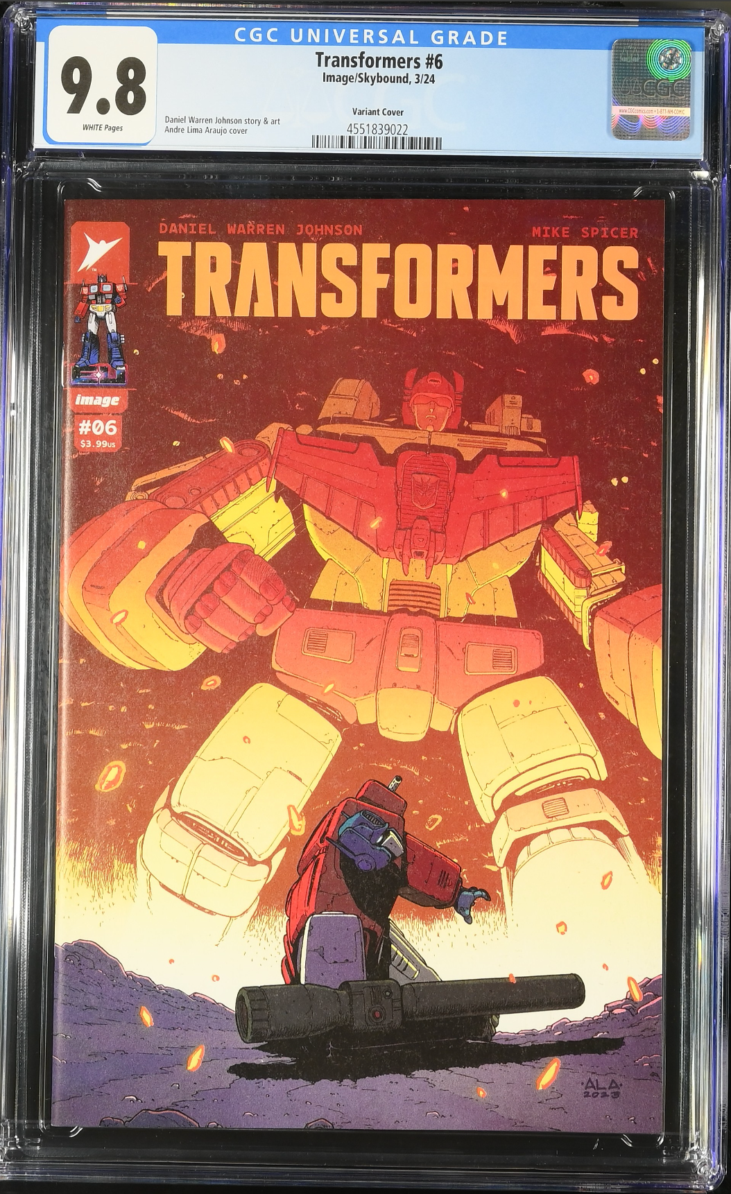 Transformers #6 Araujo Variant CGC 9.8