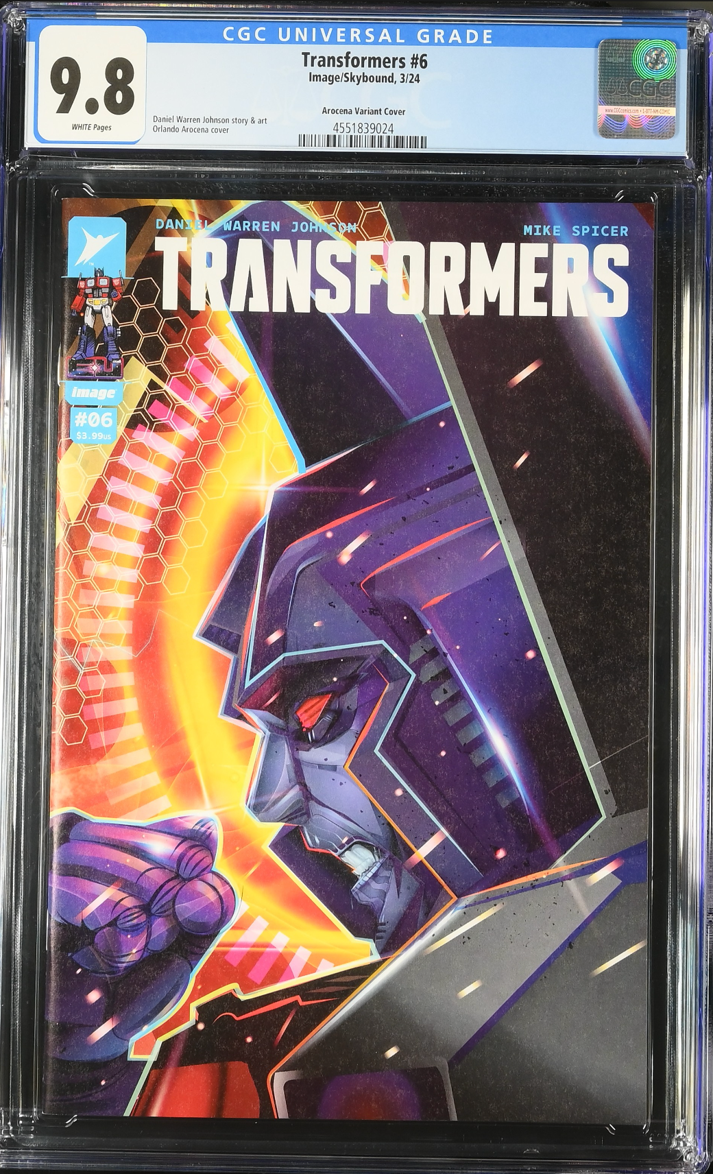Transformers #6 Arocena 1:10 Retailer Incentive Variant CGC 9.8