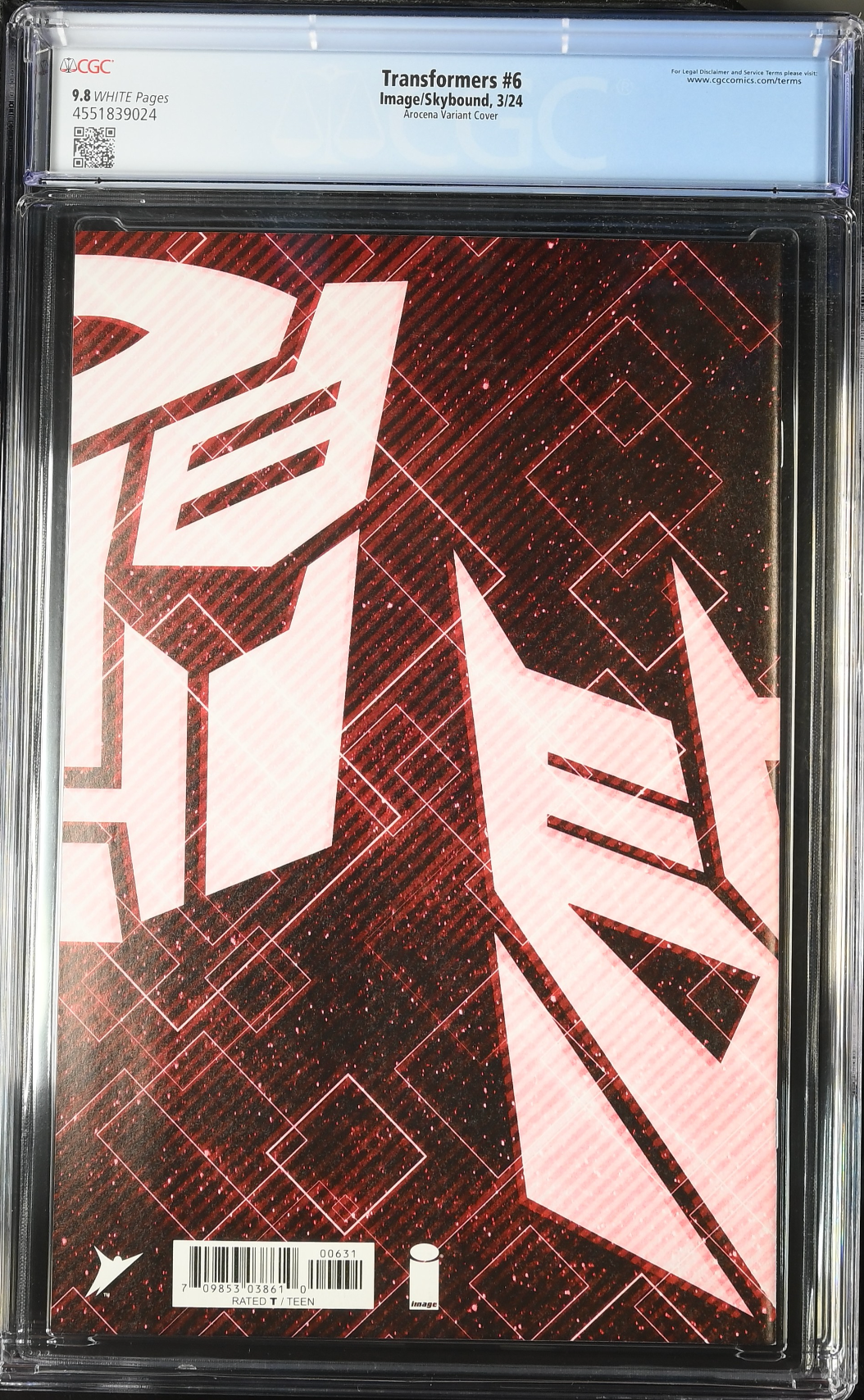 Transformers #6 Arocena 1:10 Retailer Incentive Variant CGC 9.8