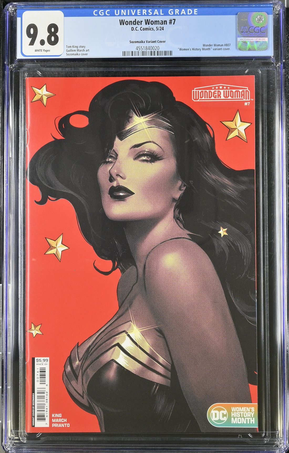 Wonder Woman #7 Sozomaika Variant CGC 9.8